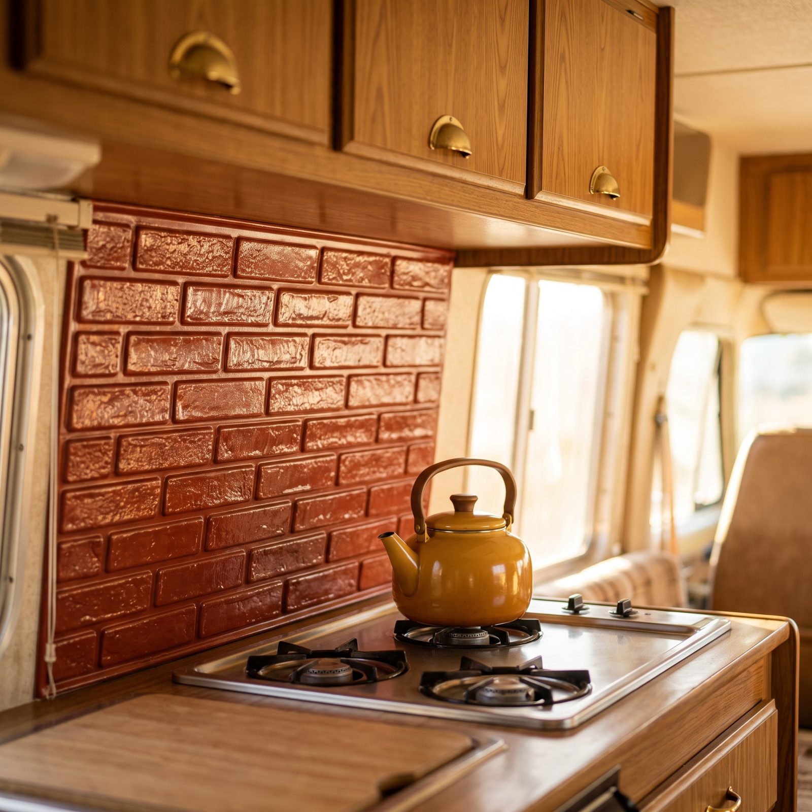 Faux-Brick Kitchen Backsplashes