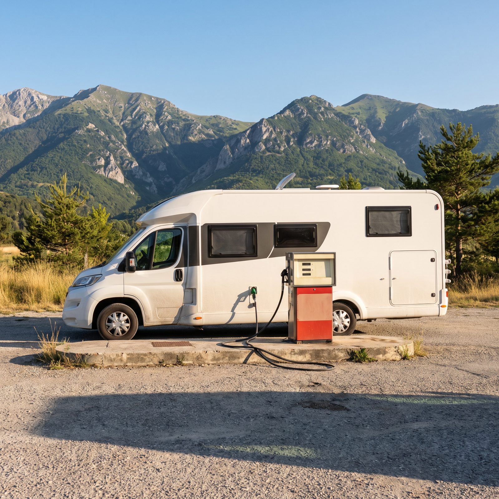 Fill Up Before Entering a Remote Mountain Corridor