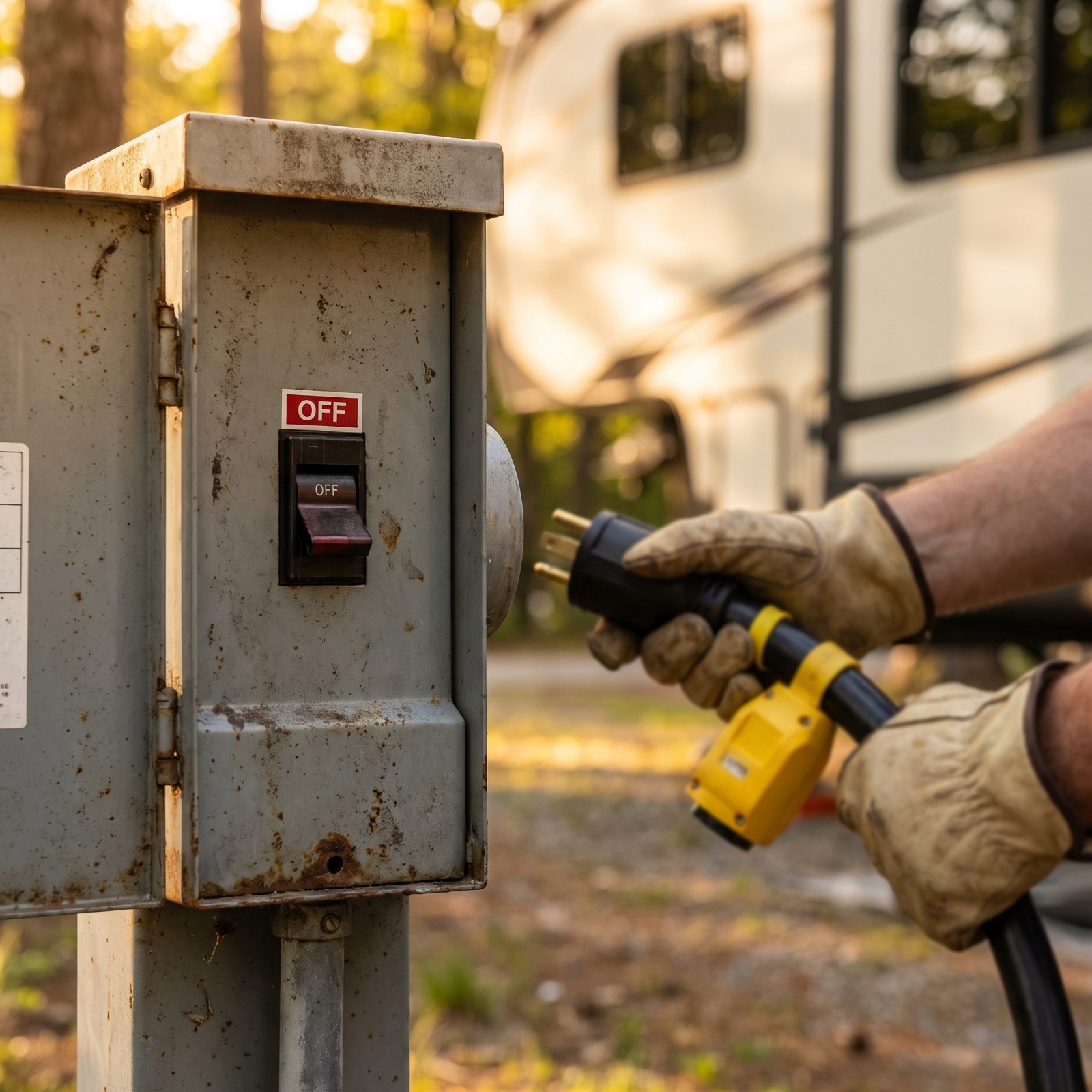 Flip the Pedestal Breaker Off Before You Plug In