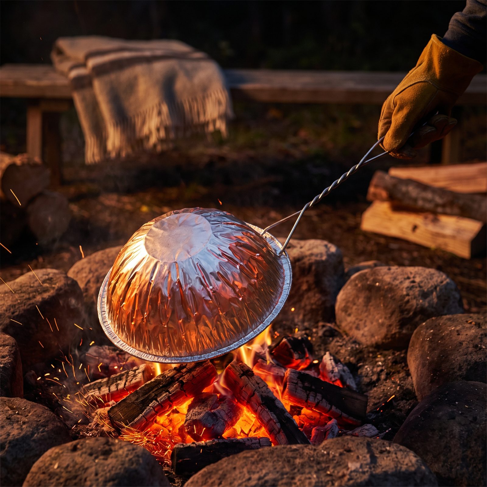 The Foil Pan of Jiffy Pop for the Campfire