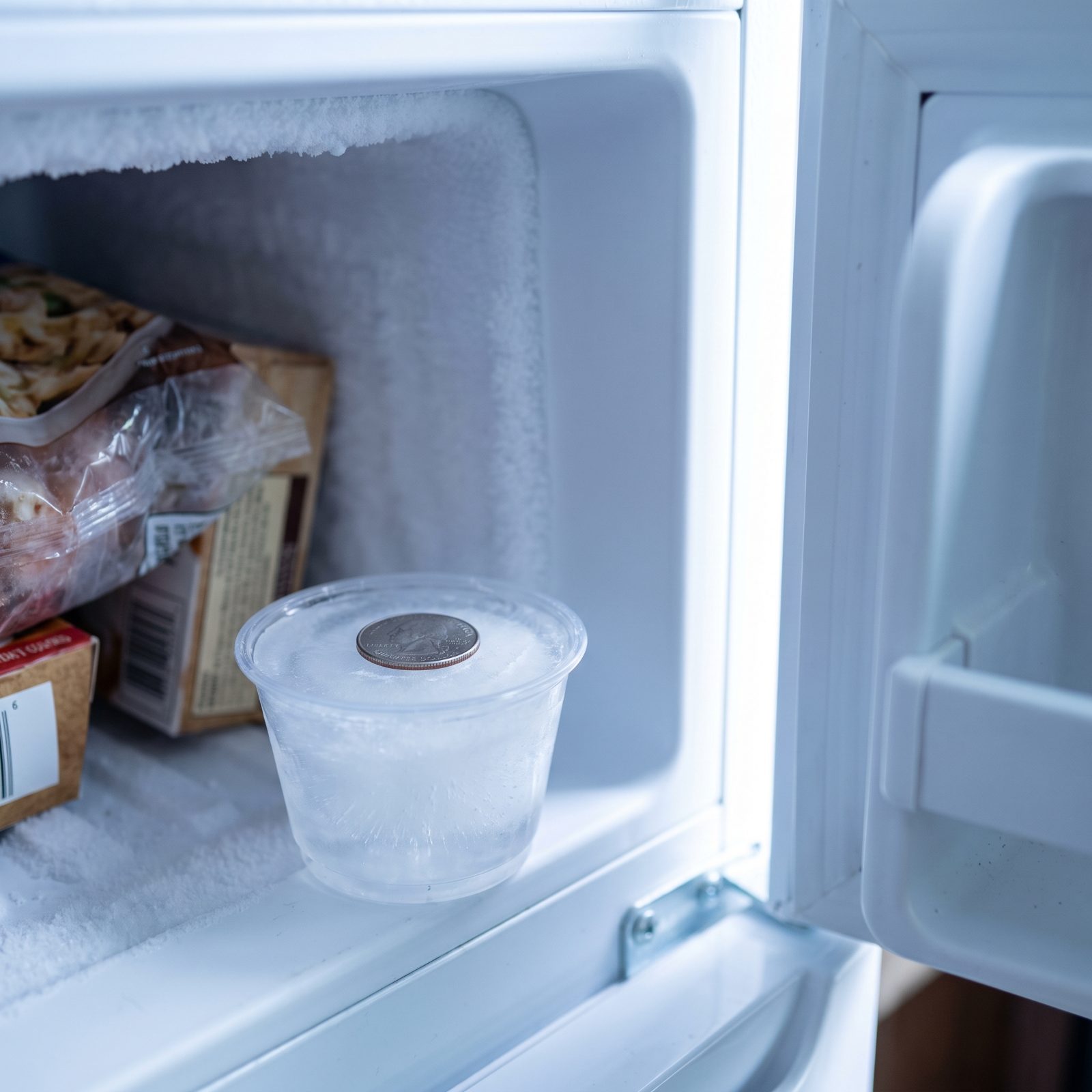 Freeze a Coin on a Cup of Ice to Reveal a Power Outage