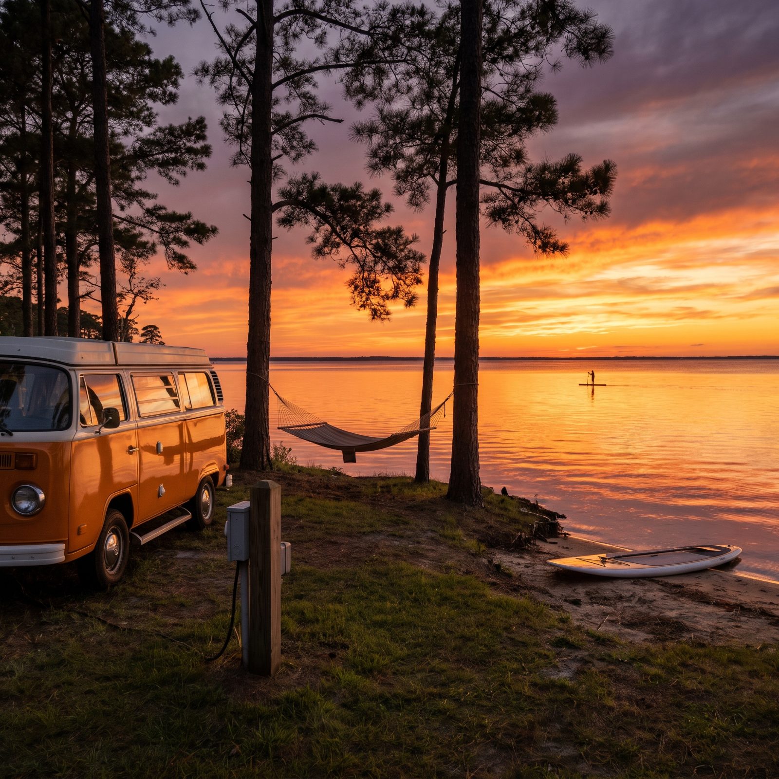 Frisco Woods Campground, Sunsets on the Pamlico Sound