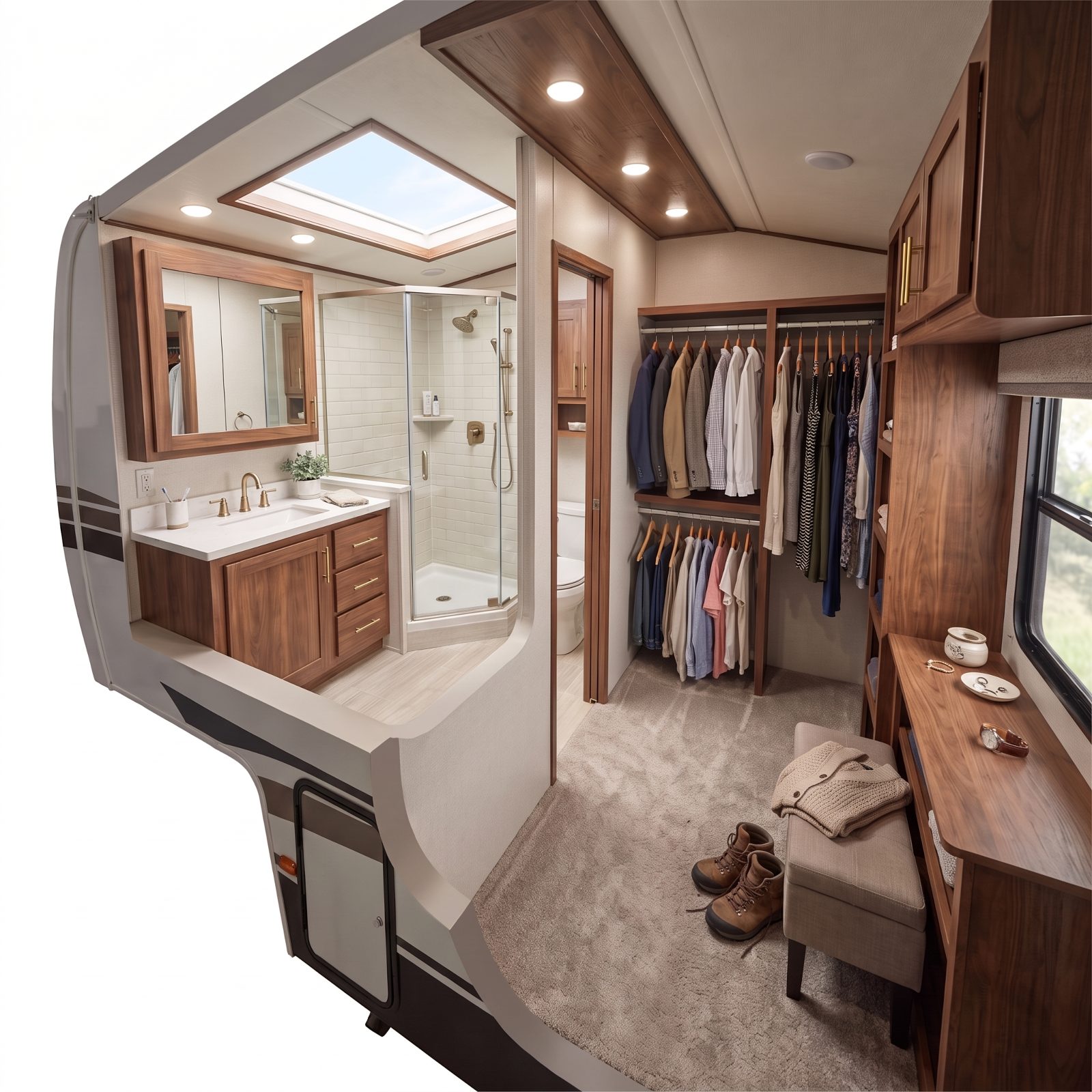 The Front-Bath Fifth Wheel With a Wardrobe Suite You'd Keep at Home