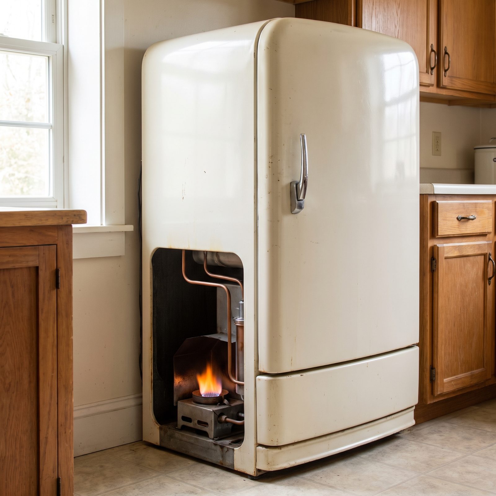 A Gas Refrigerator With No Electronics