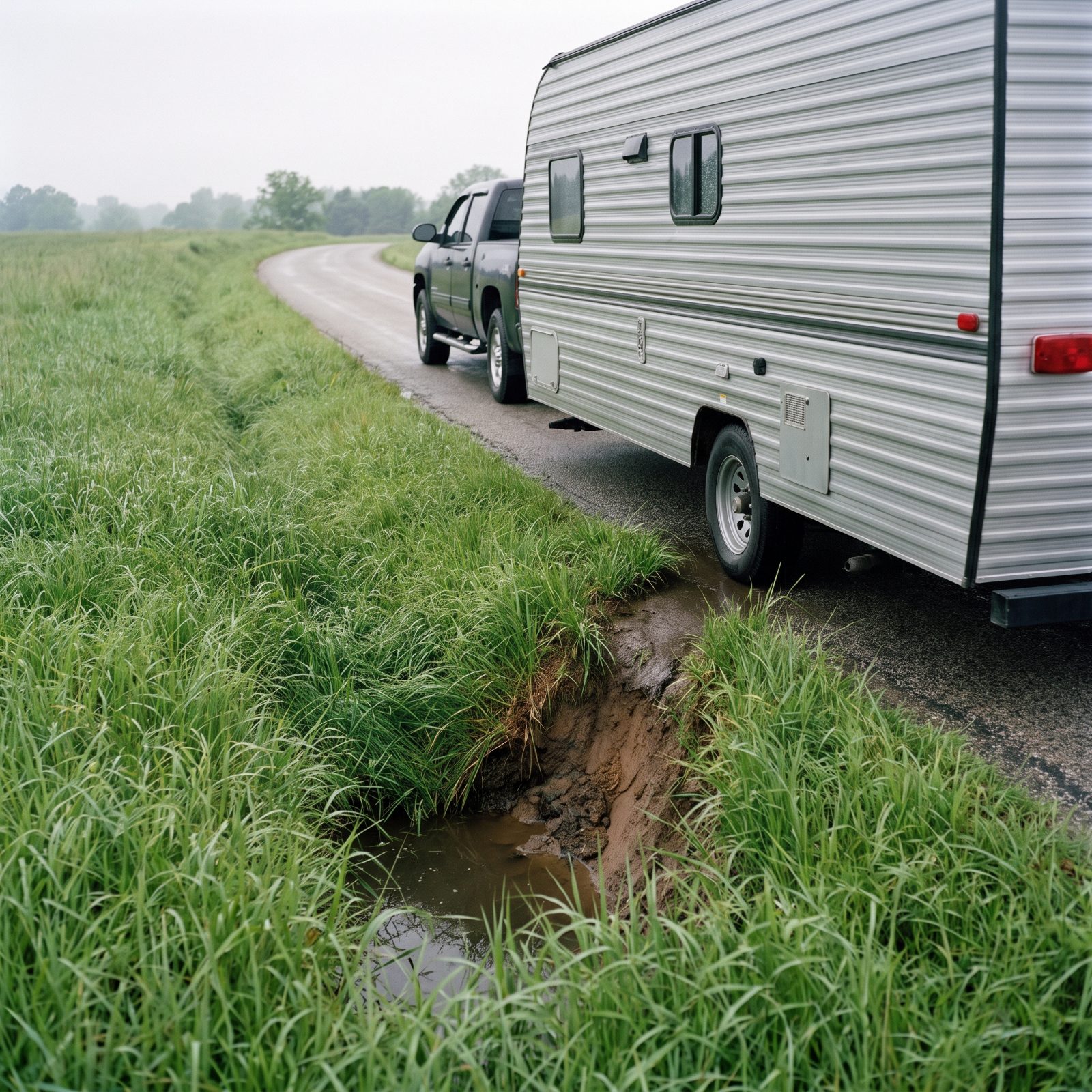 Grass-Hidden Ditches Waiting Just Off the Pavement