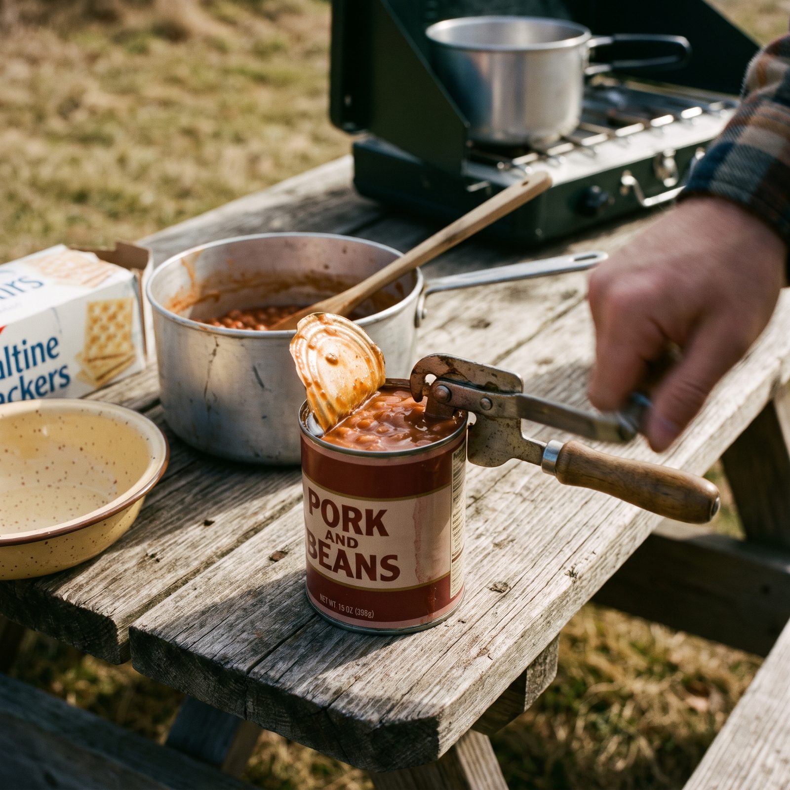 The Hand-Crank Can Opener and a Can of Beans