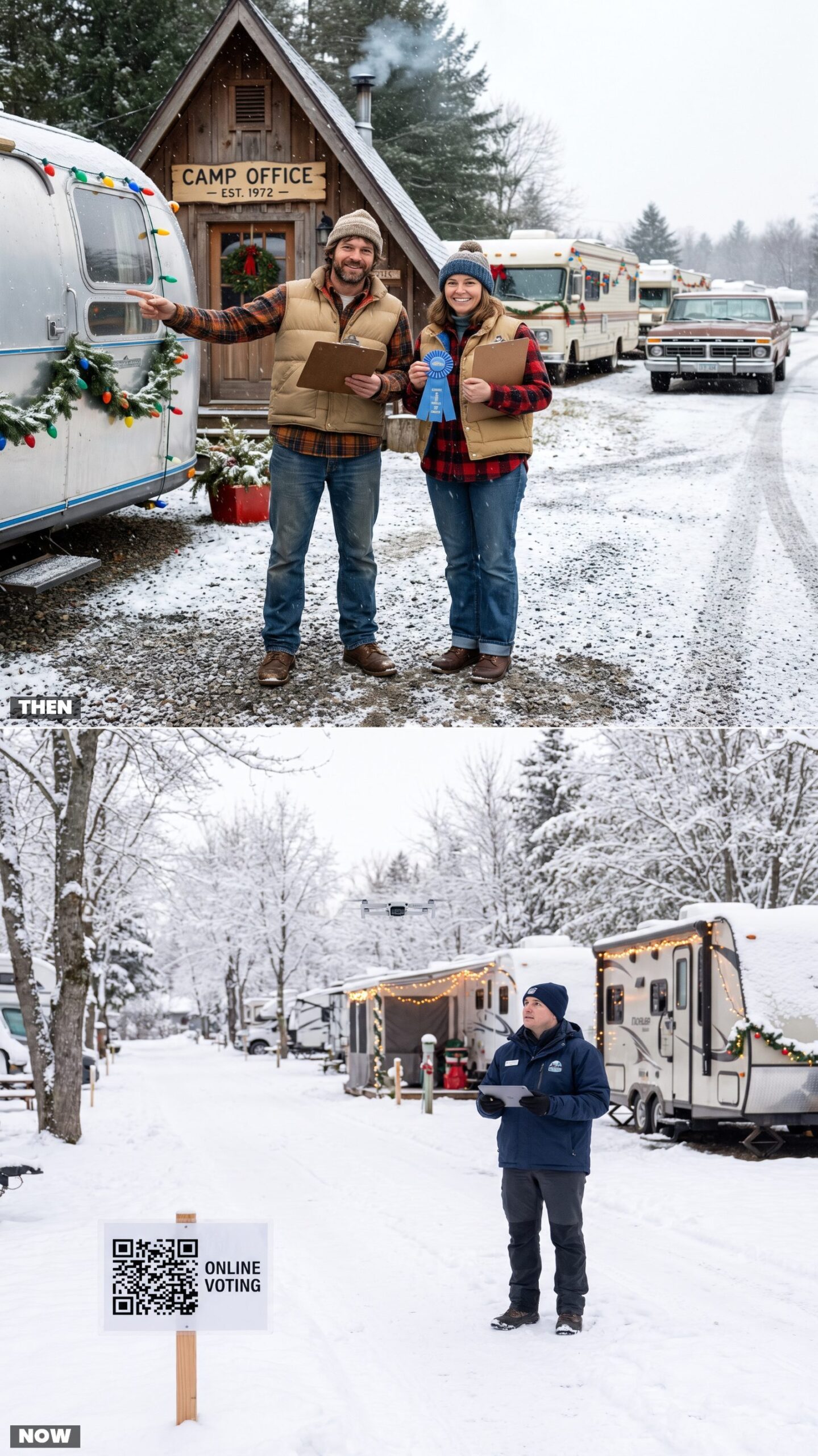 Holiday Decorating Contests: Staff-Chosen Winners vs. Online Voting and Drone Photos