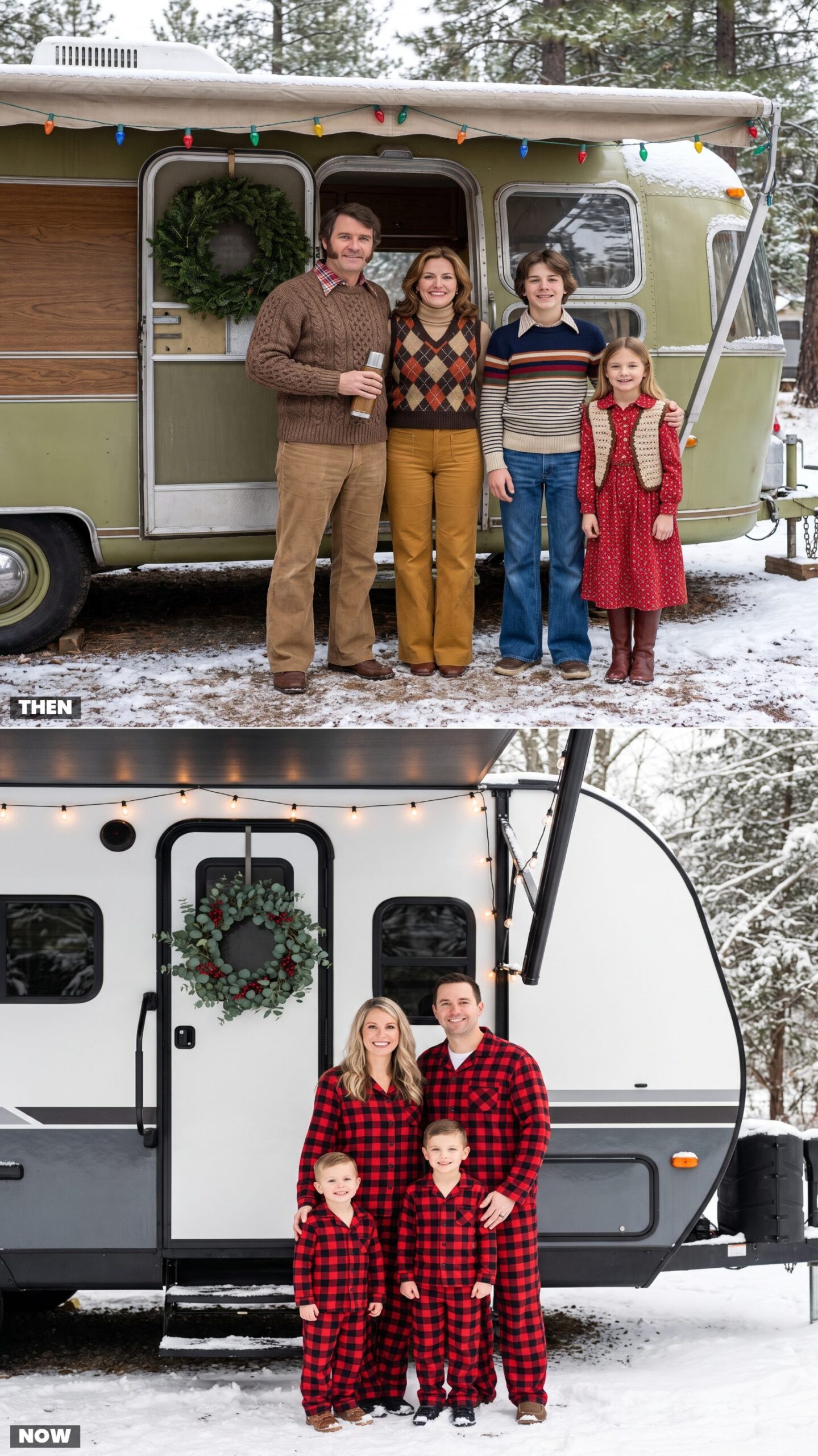 Holiday Outfits: Flares and Knit Vests vs. Matching Family Pajamas