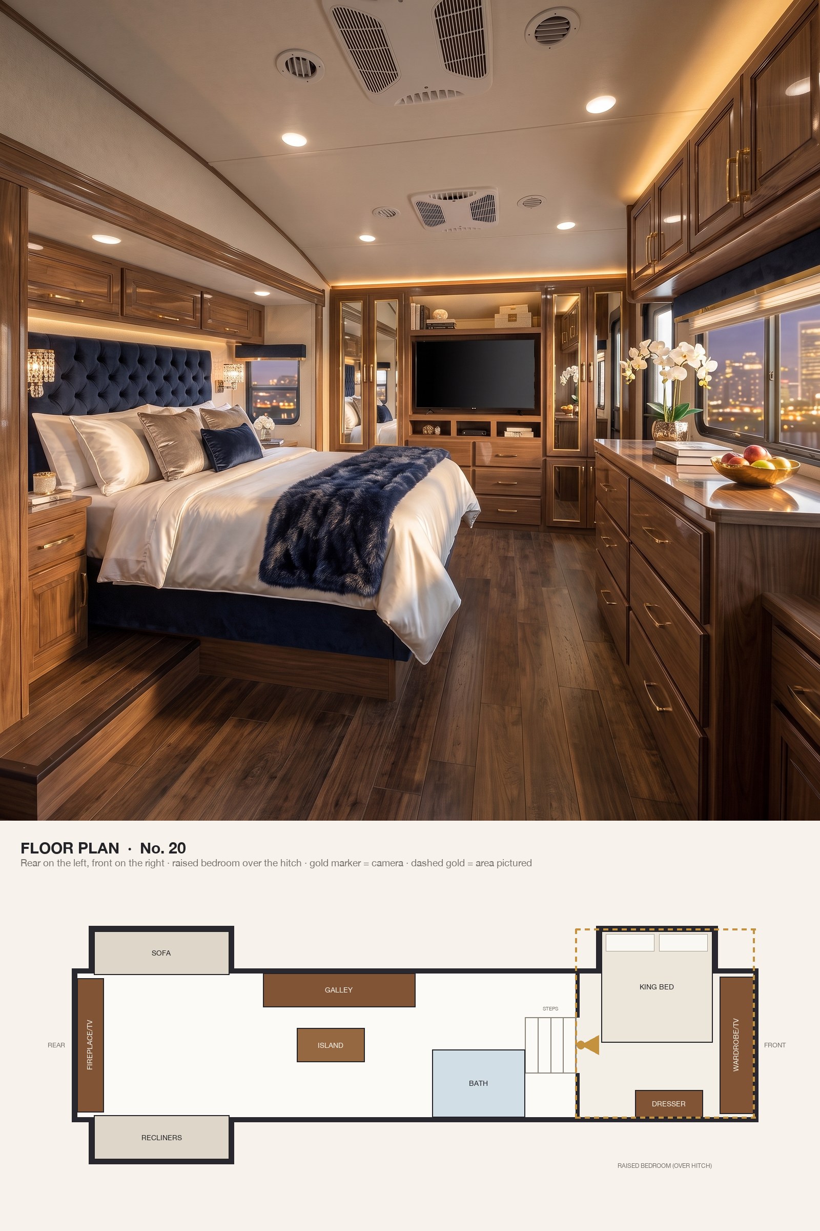 Hollywood Glam in Navy Velvet, Mirror and Gold