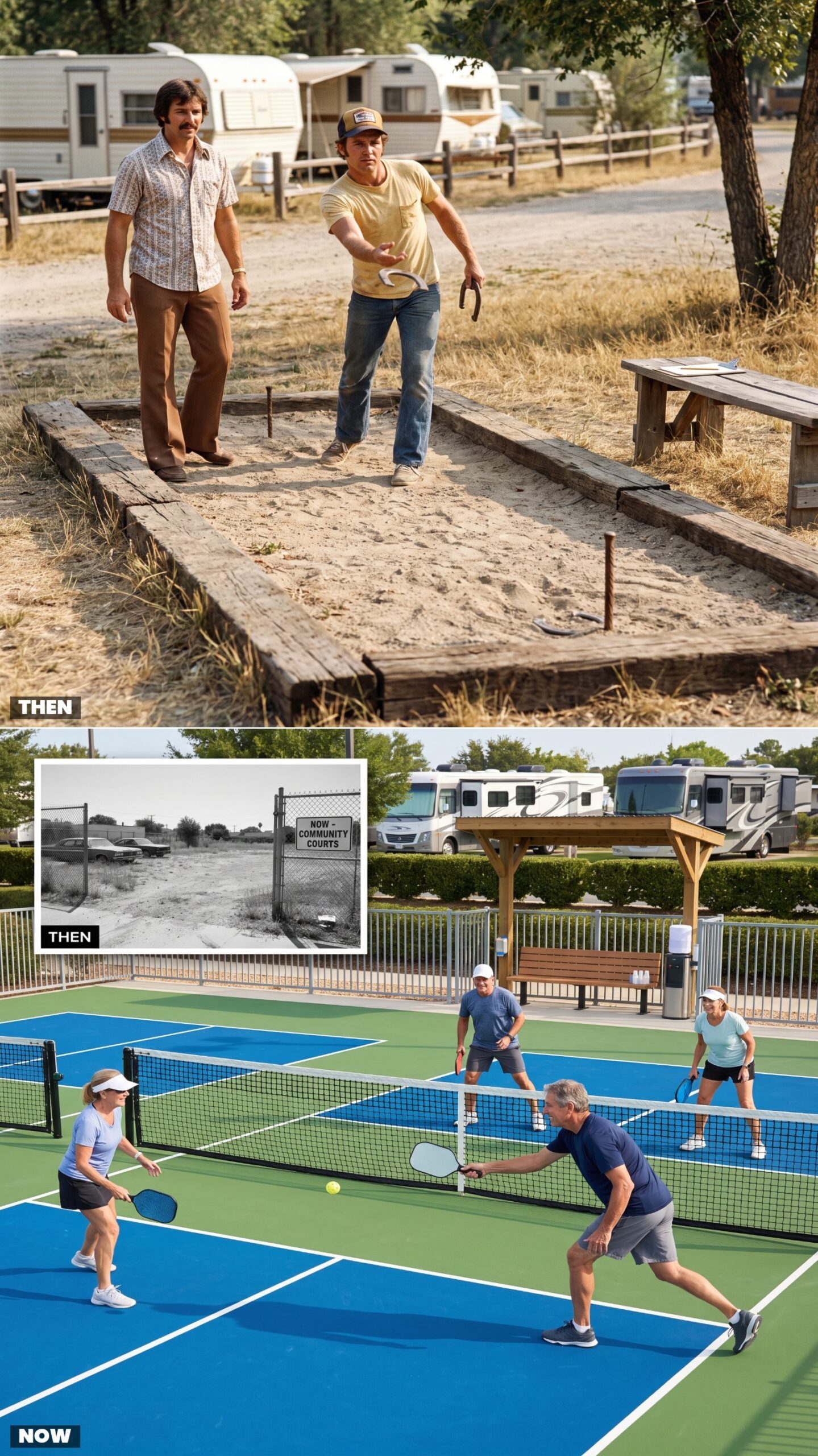 The Horseshoe Pit vs. Today's Pickleball Courts