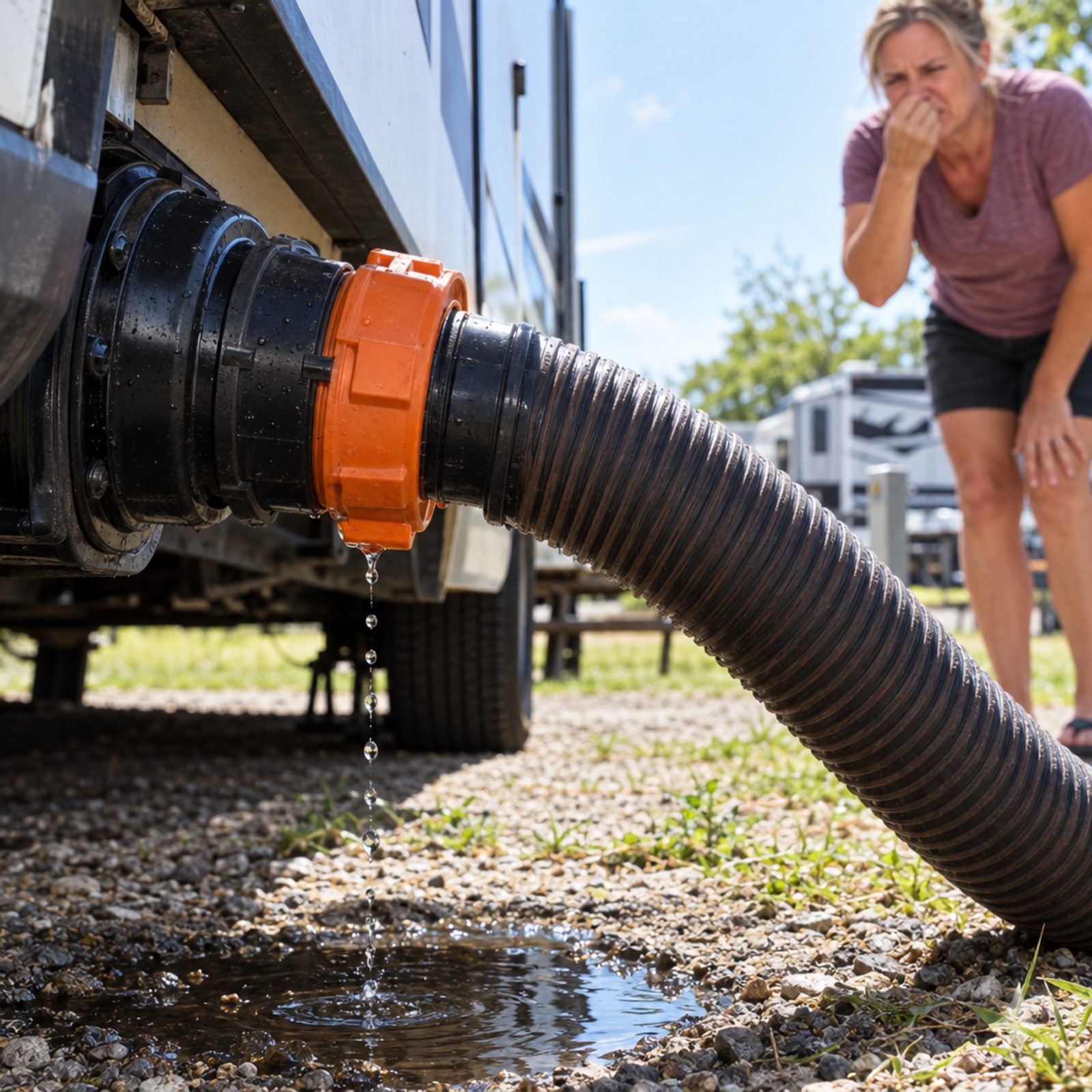 Ignoring a Leaking Sewer-Hose Connection