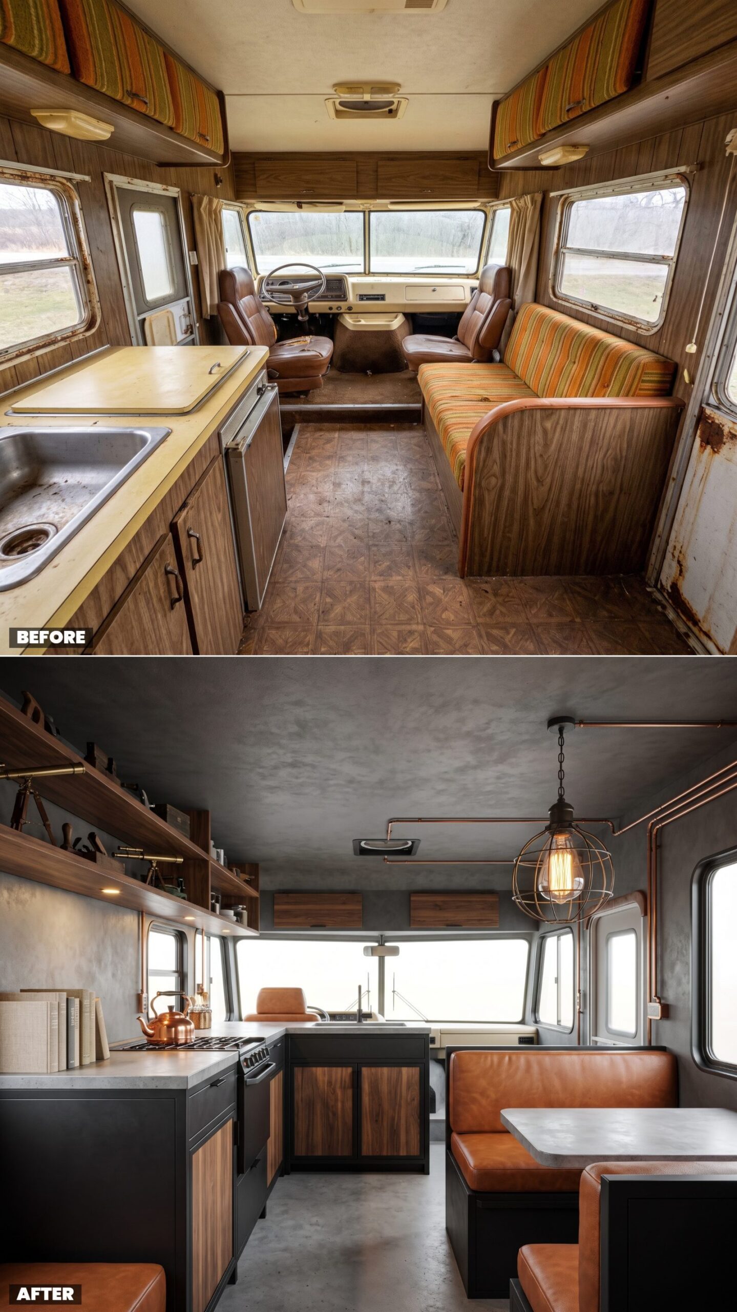 Industrial Loft Compact with Blackened Steel and Concrete