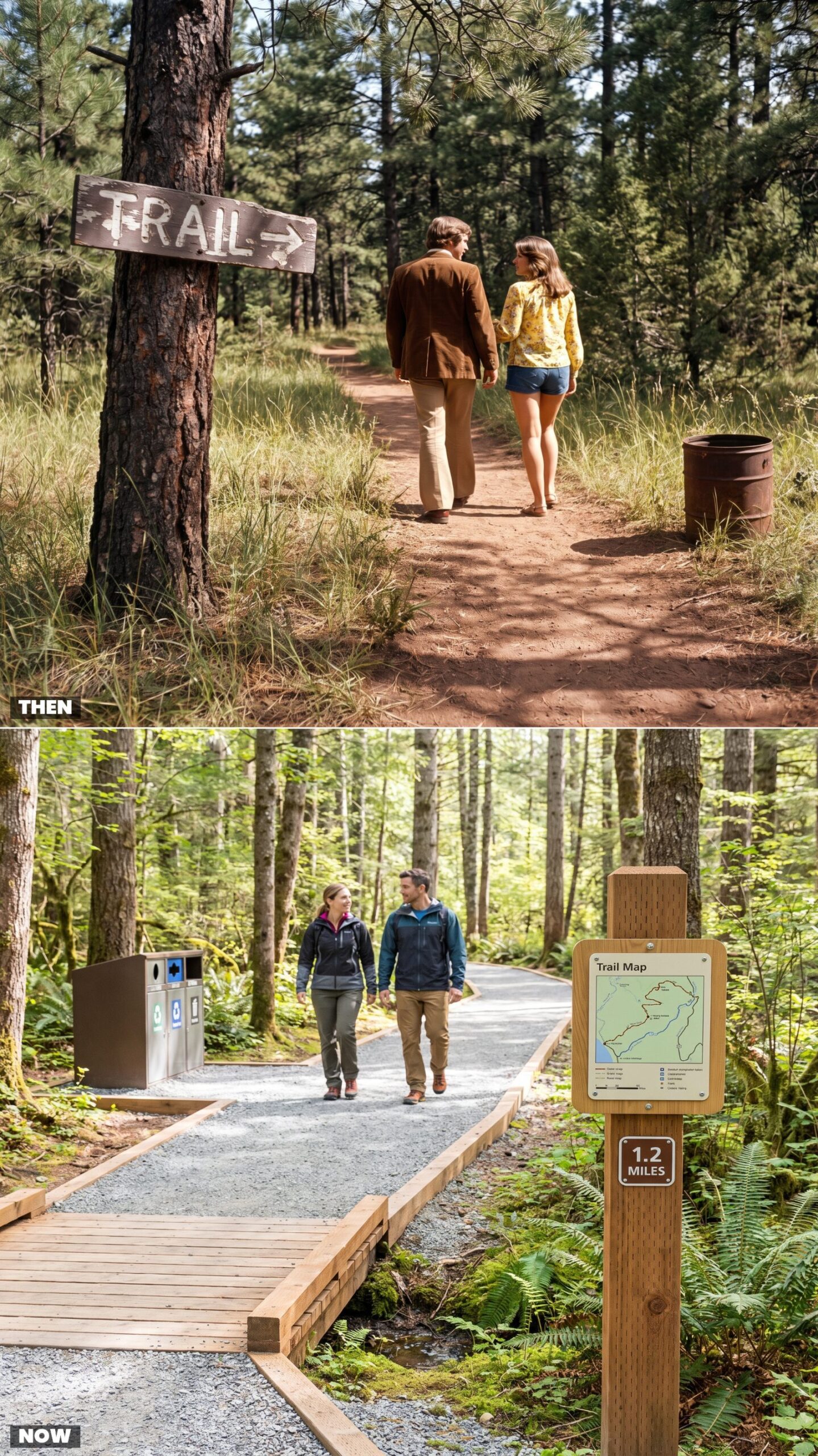 The Informal Footpath vs. Today's Marked Nature Trail
