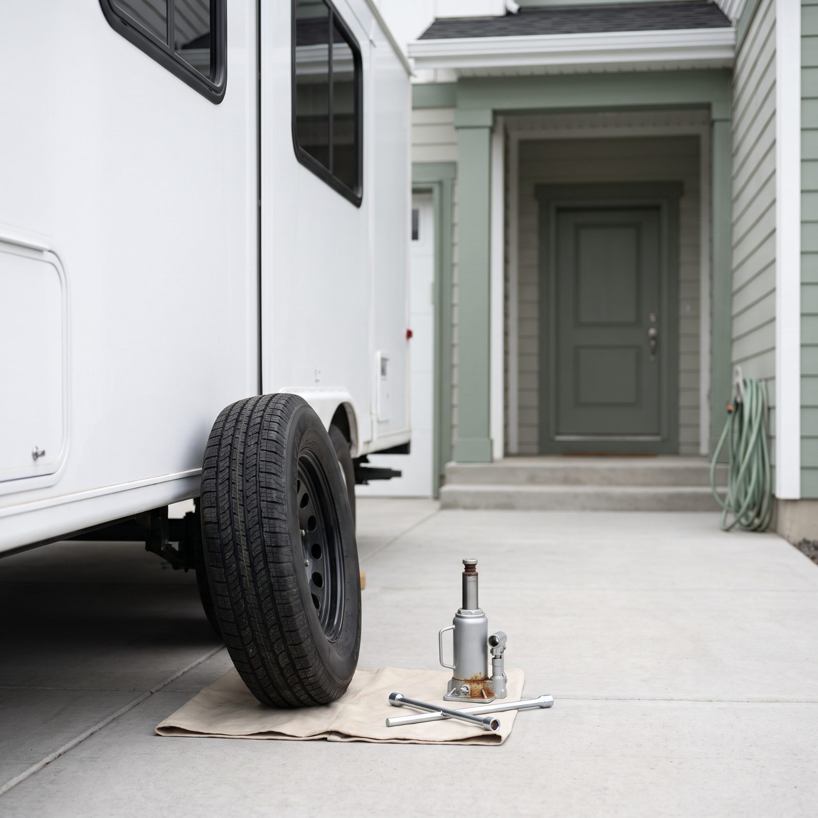 Inspect the Spare Tire and Practice Using the Jack at Home