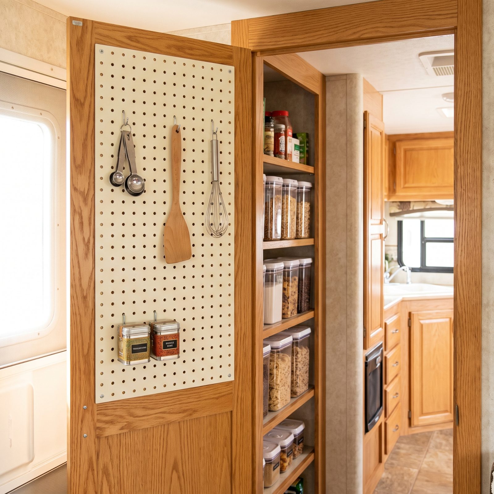 Install a Pegboard Inside the Pantry Door