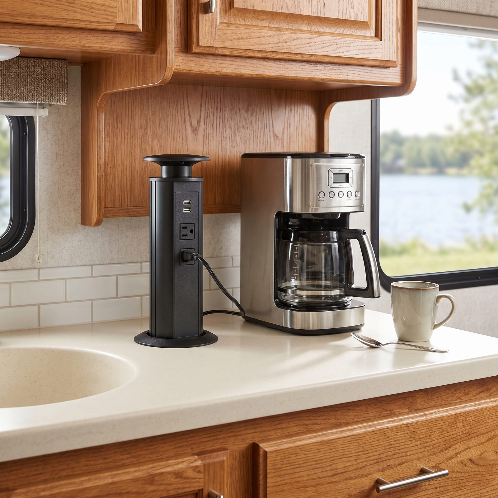 Install a Pop-Up Outlet That Retracts After Use
