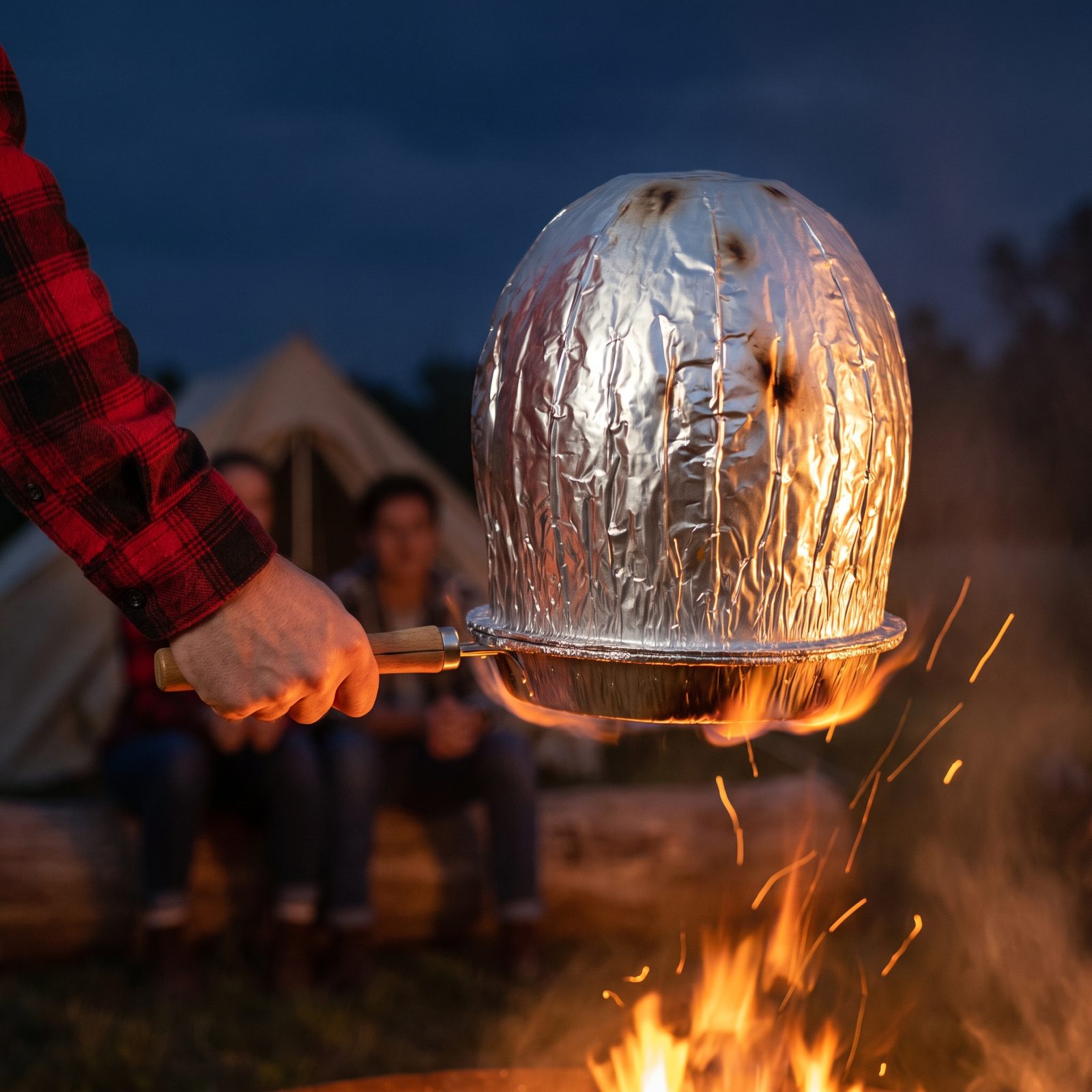 Jiffy Pop Shaken Over the Fire Until the Foil Dome Rose