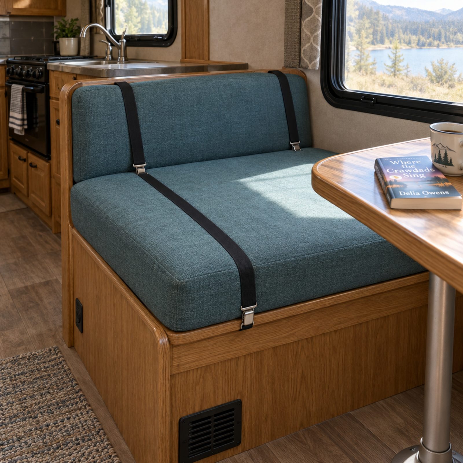 Keep Dinette Cushions From Separating With Fitted-Sheet Suspenders