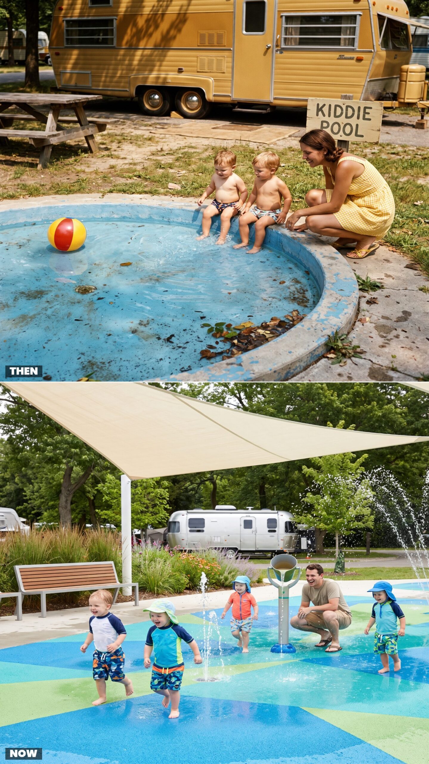 The Kiddie Pool vs. Today's Interactive Splash Pad