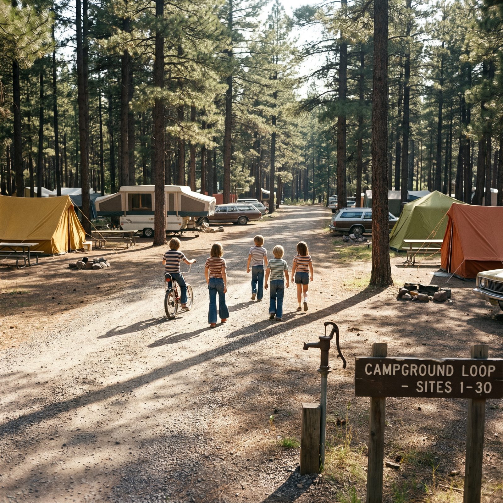 Kids Turned Loose to Roam the Whole Campground