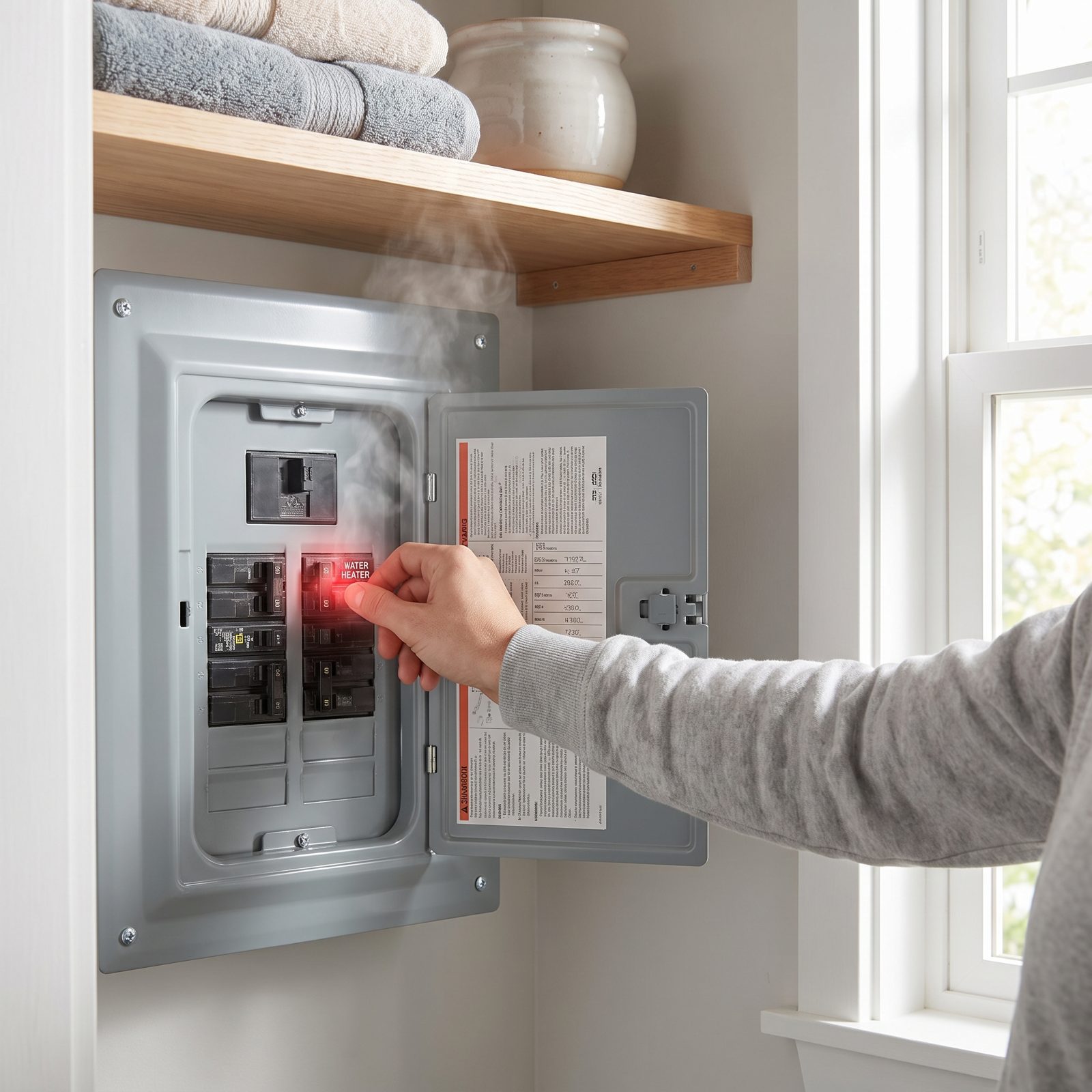 Kill Every Water-Heater Power Source and Let the Tank Cool Down