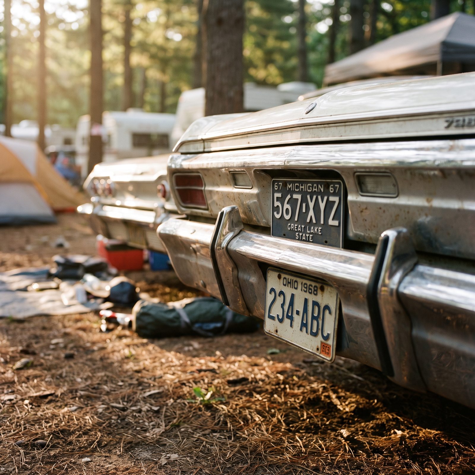 Knowing Campground Neighbors by Their Home-State License Plates