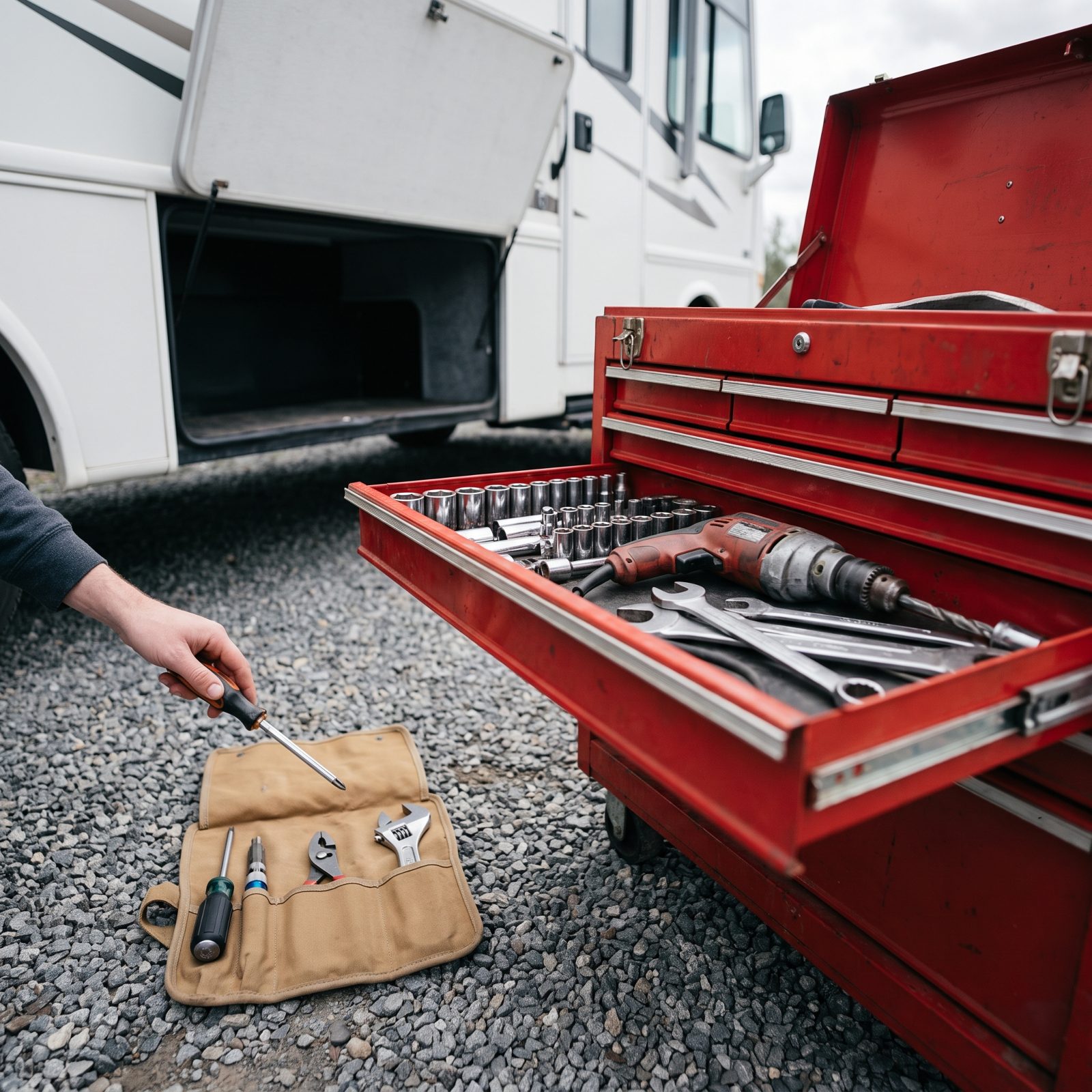 A Large Tool Chest Loaded With Tools the Rig Never Called For