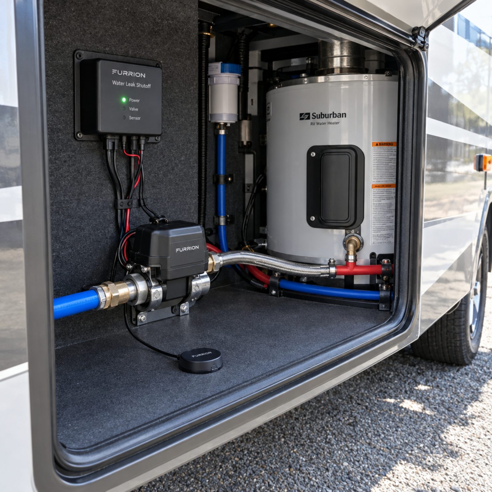 A Leak Sensor That Automatically Shuts Off Incoming Water