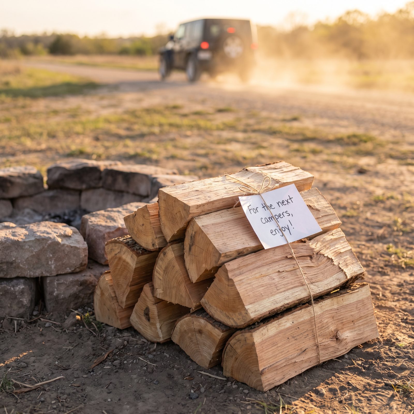 Leaving Extra Firewood for the Next Family