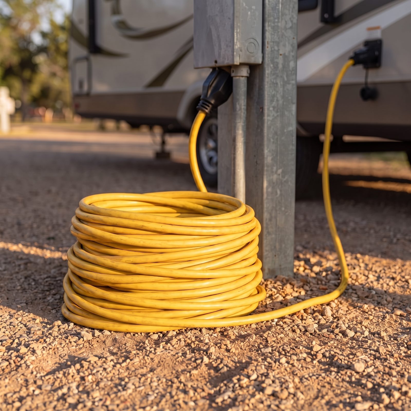 Leaving a Loaded Power Cord Coiled Can Trap Heat