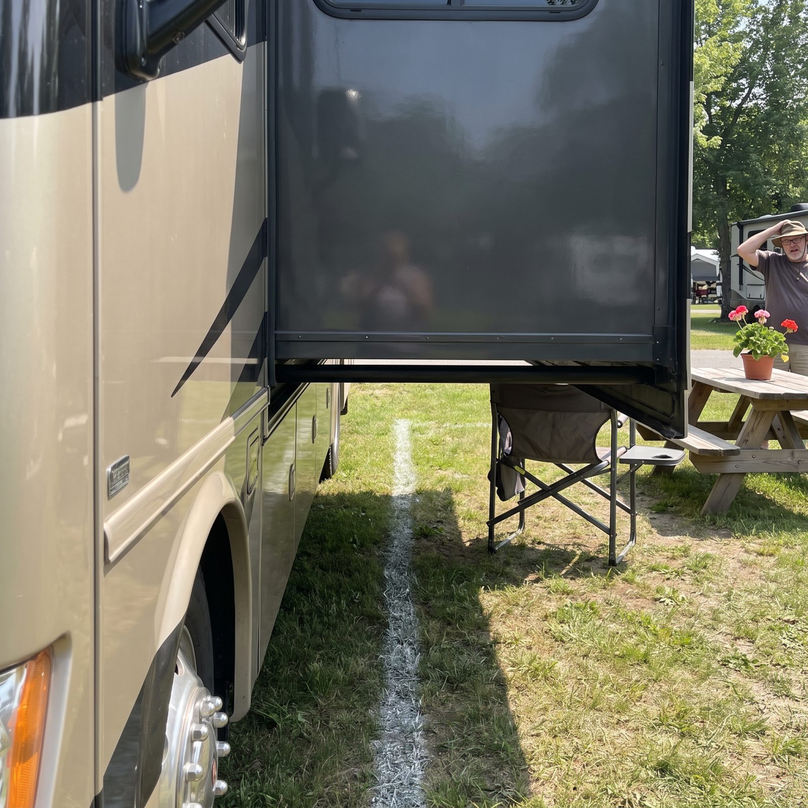 Letting Your Slide-Out Cross the Site Boundary