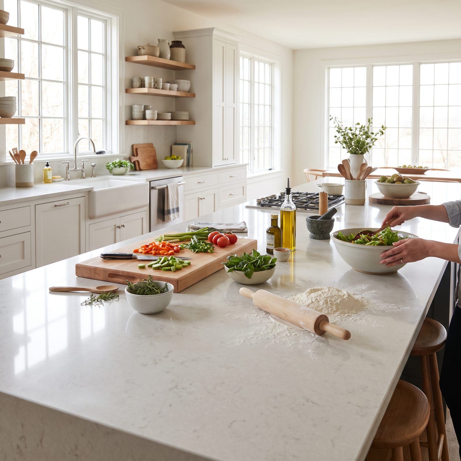 A Long, Uninterrupted Kitchen Work Surface