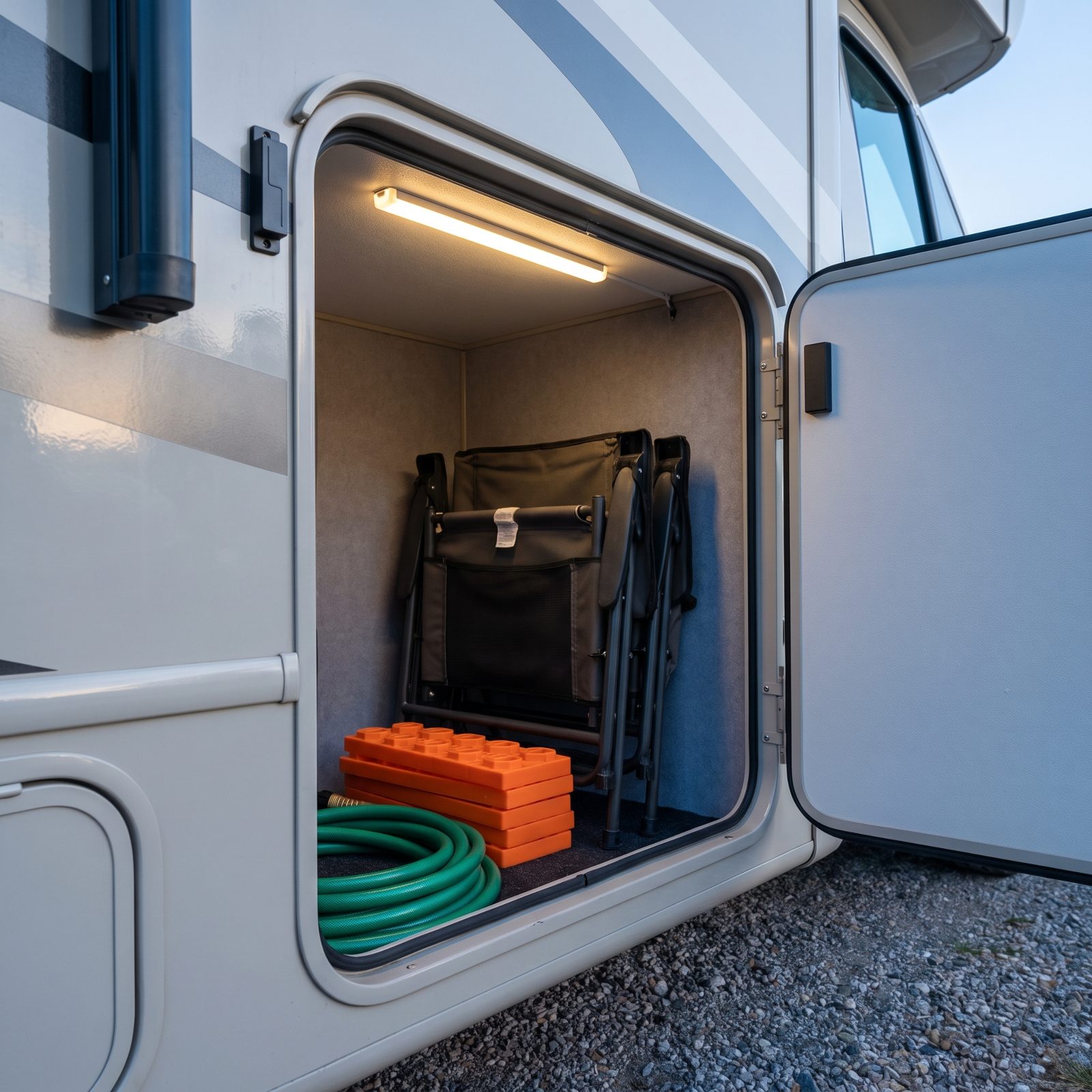 A Magnetic Reed Switch That Lights a Storage Bay When It Opens