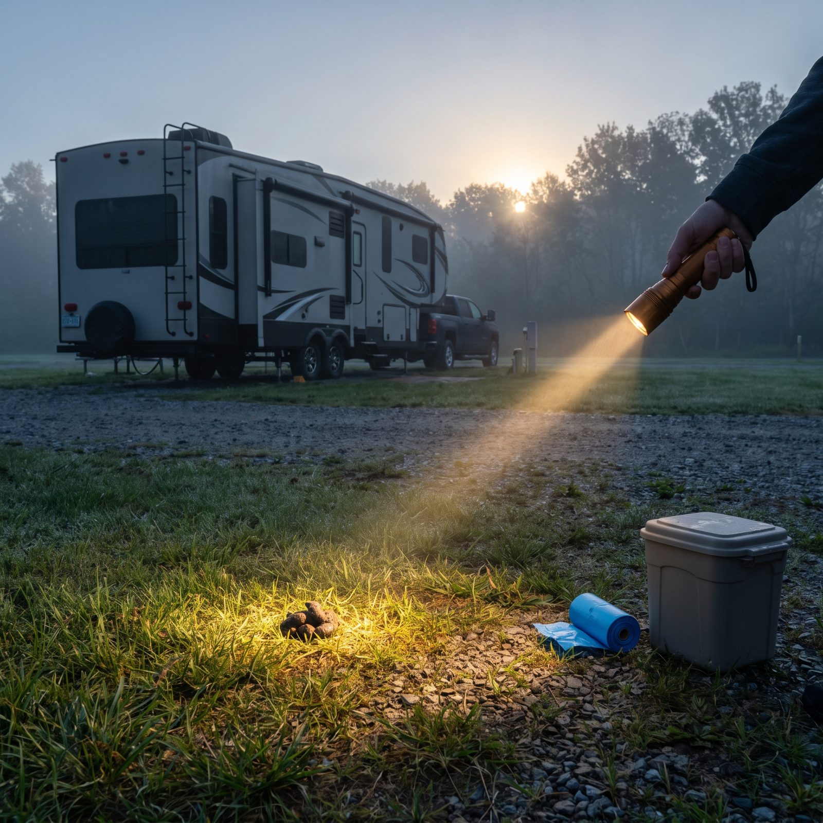 Make a Flashlight Pet-Waste Sweep Before Breaking Camp