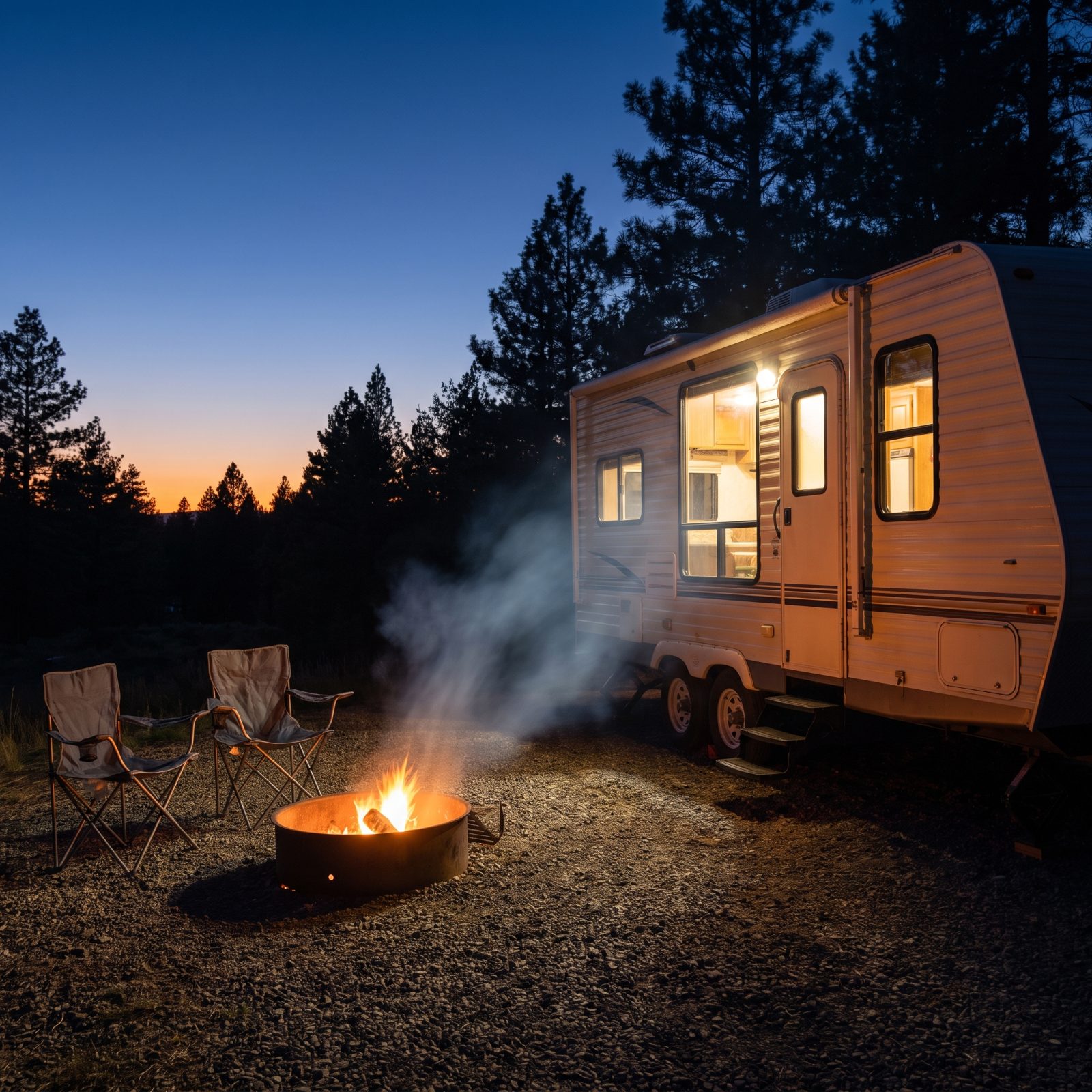 Make Sure Campfire Smoke Is Not Entering Nearby RVs