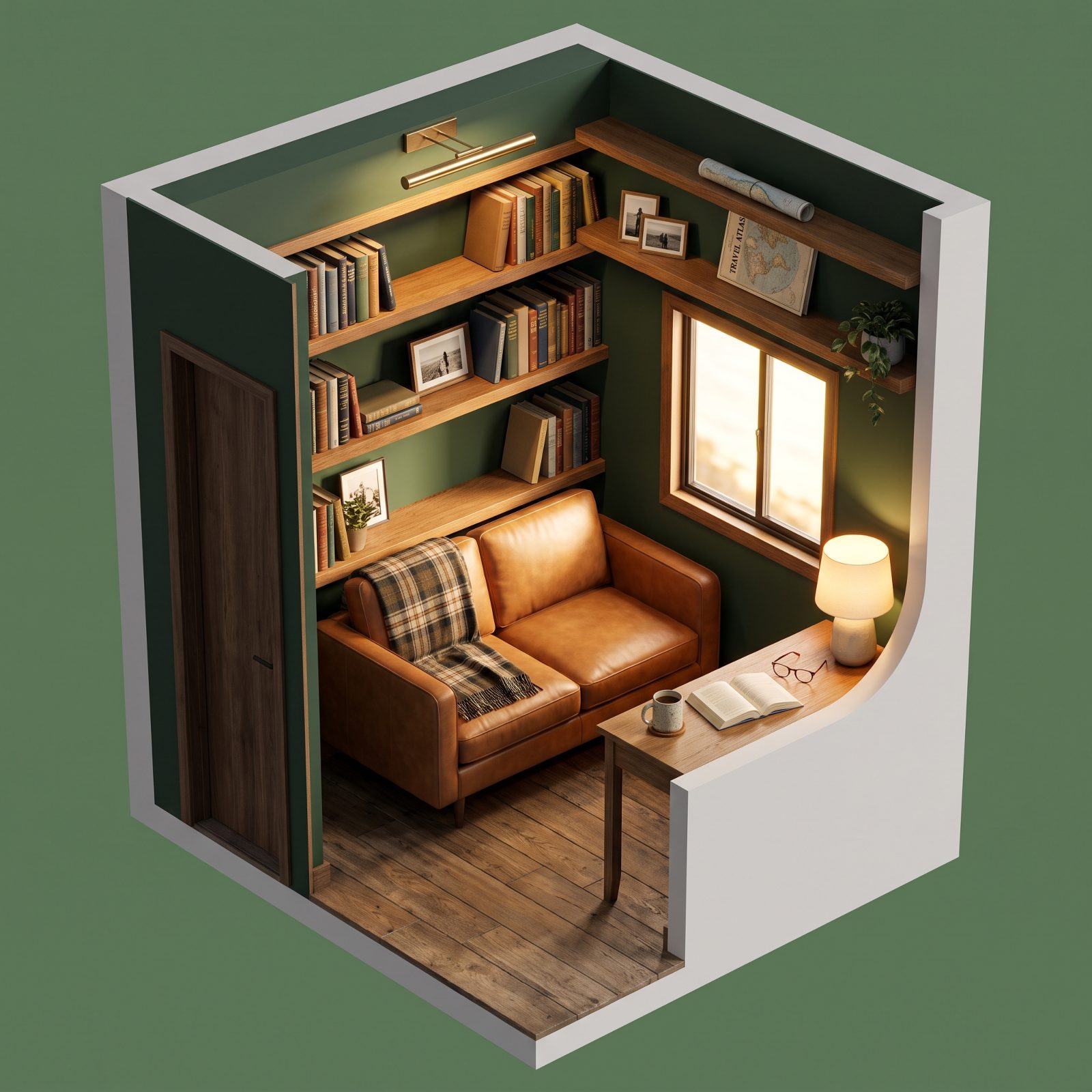 The Mid-Bunk Fifth Wheel Rebuilt as a Quiet Den or Library