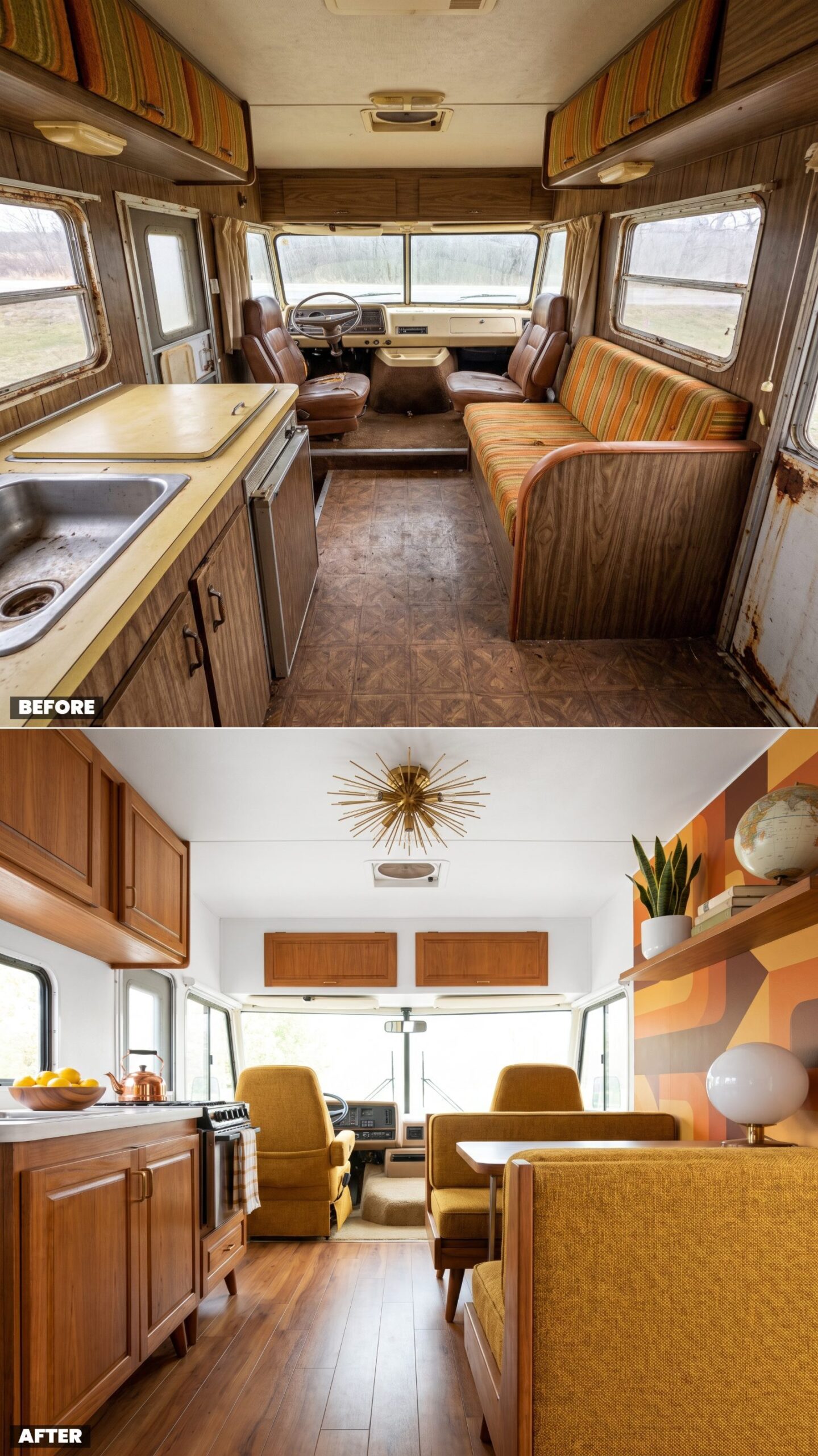 Mid-Century Lounge in Teak, Mustard, and Clean Lines