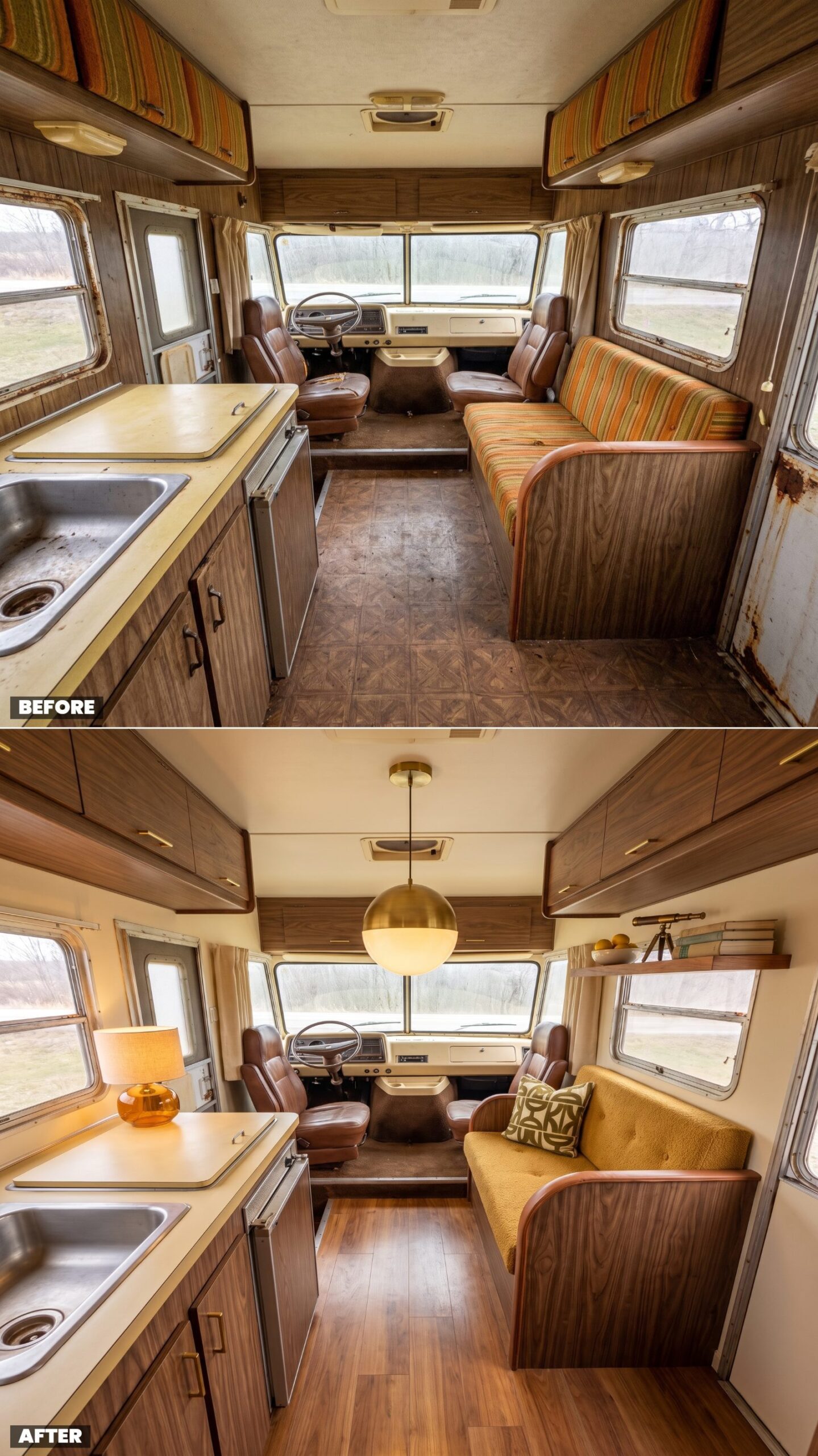 Mid-Century Modern Cruiser in Walnut and Mustard