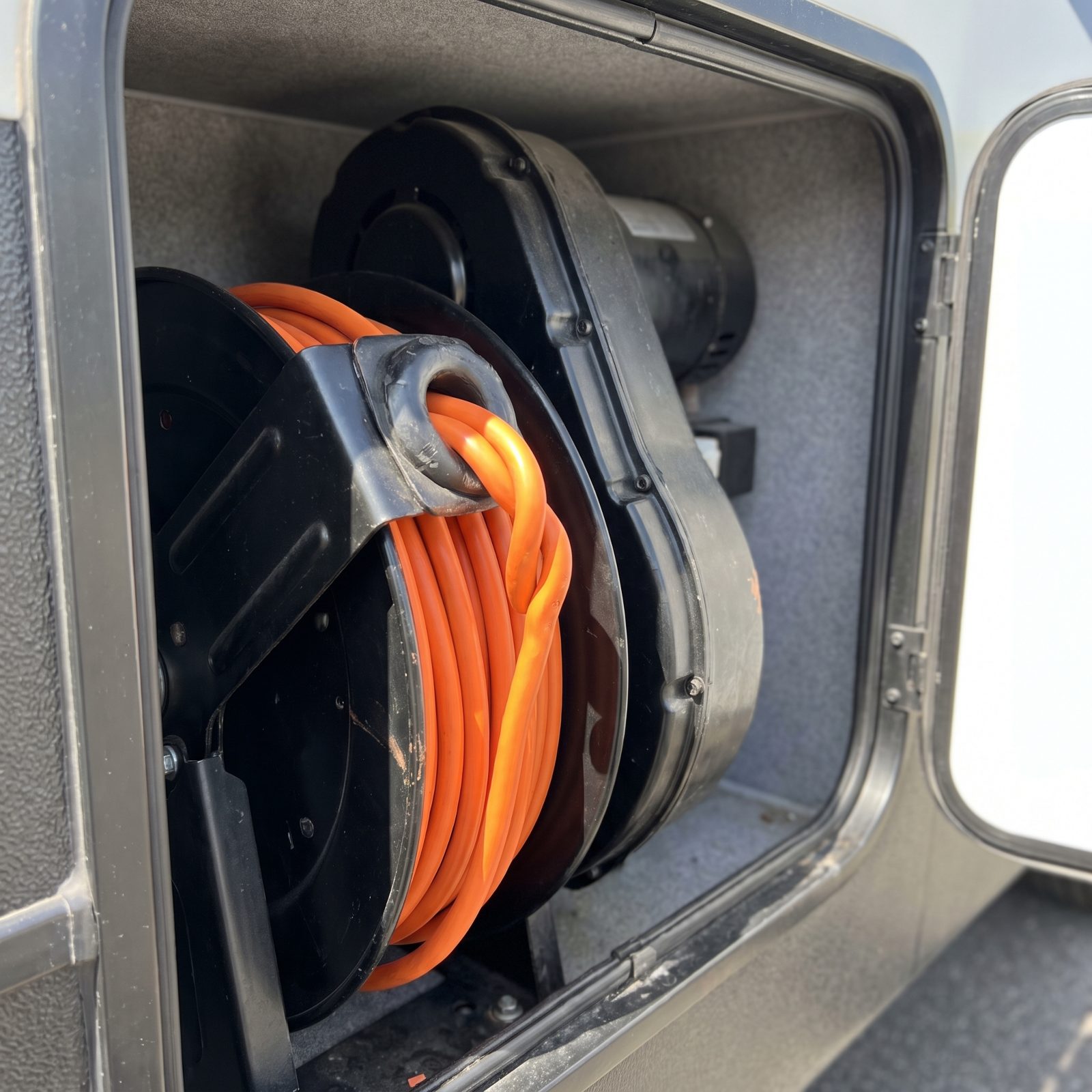 Motorized Cord Reels That Jam and Eat a Whole Bay