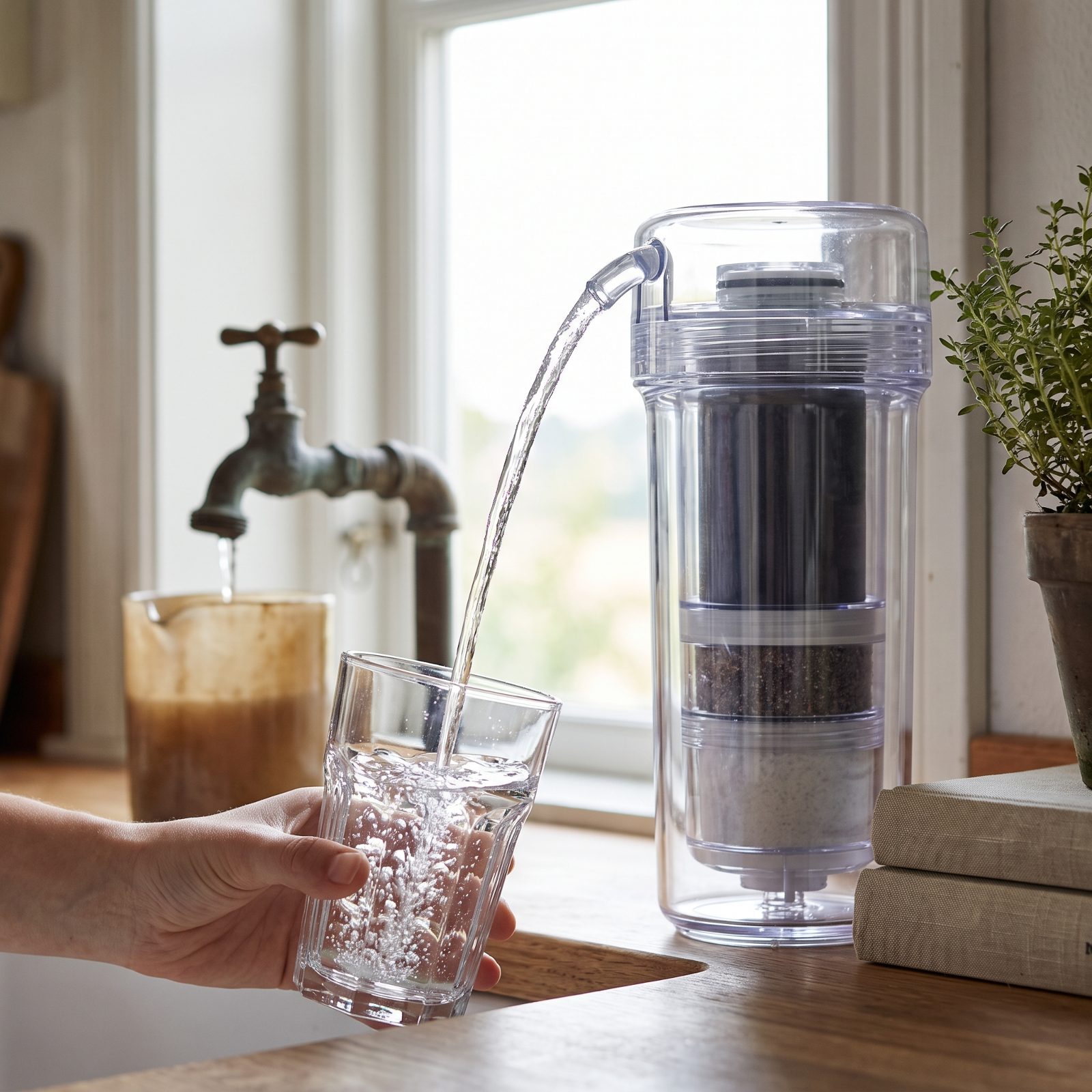 A Multi-Stage Drinking-Water Filtration System