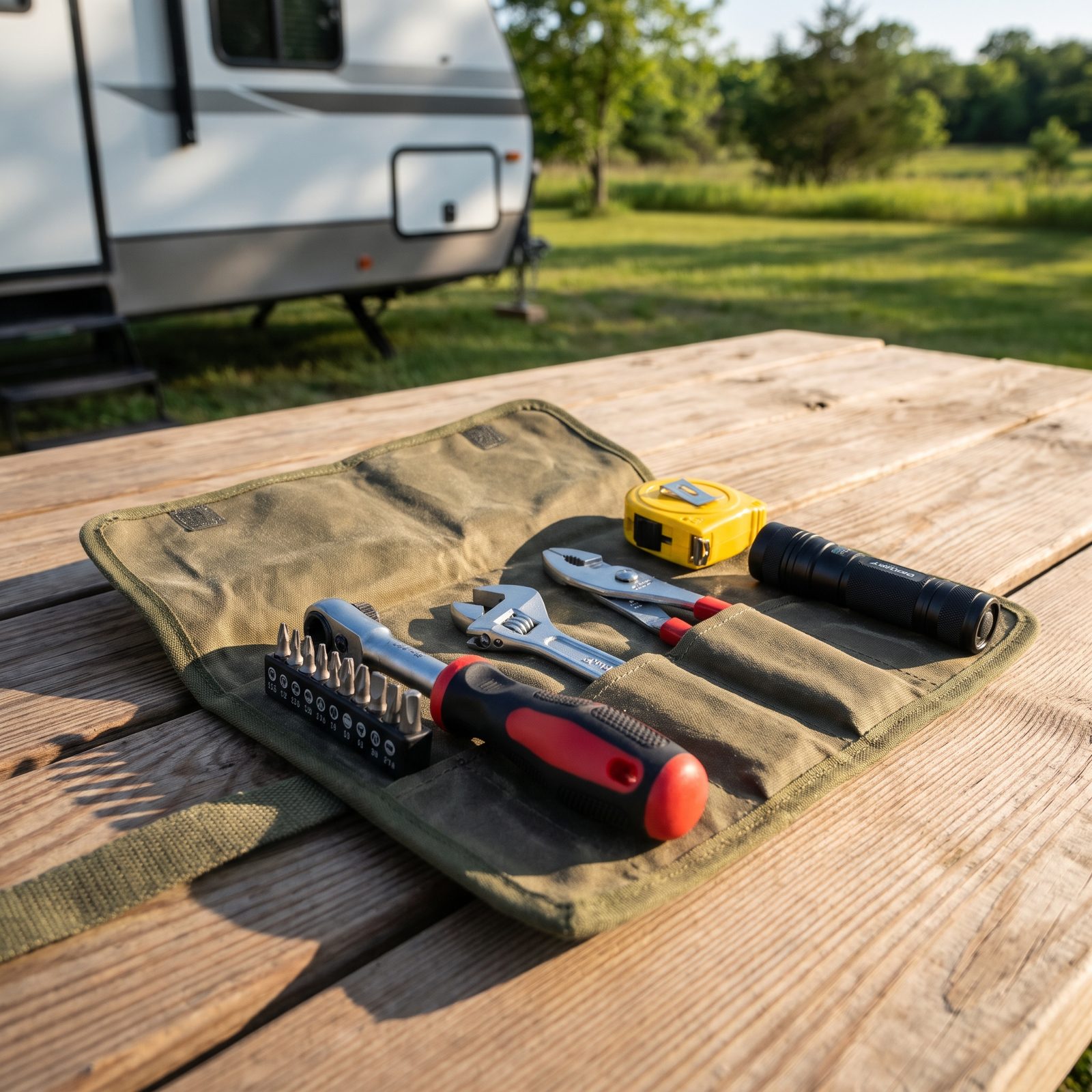 A Multi-Tip Screwdriver and a Basic Tool Kit