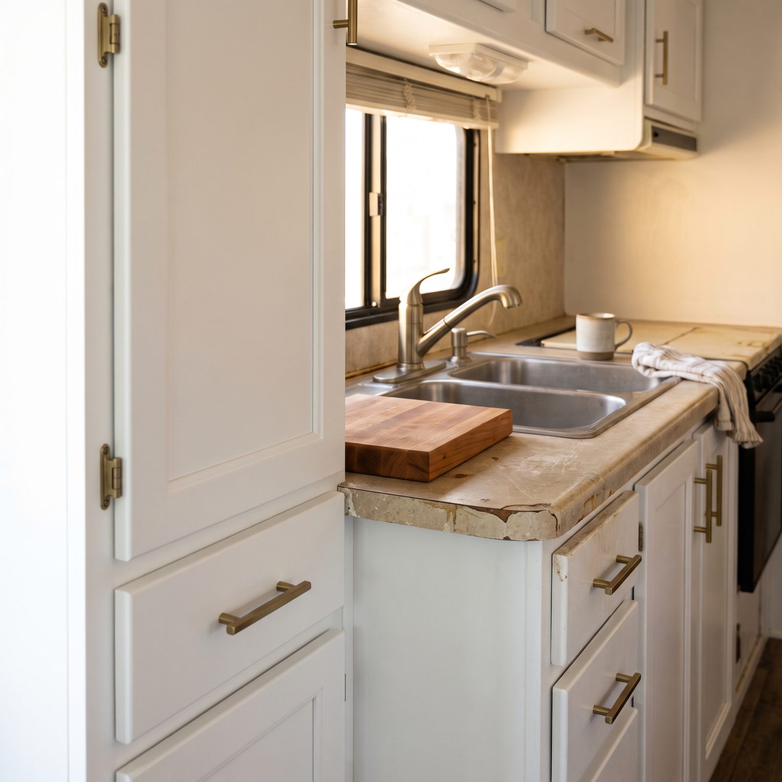 New Cabinets Make the Old Countertops Look Suddenly Unacceptable