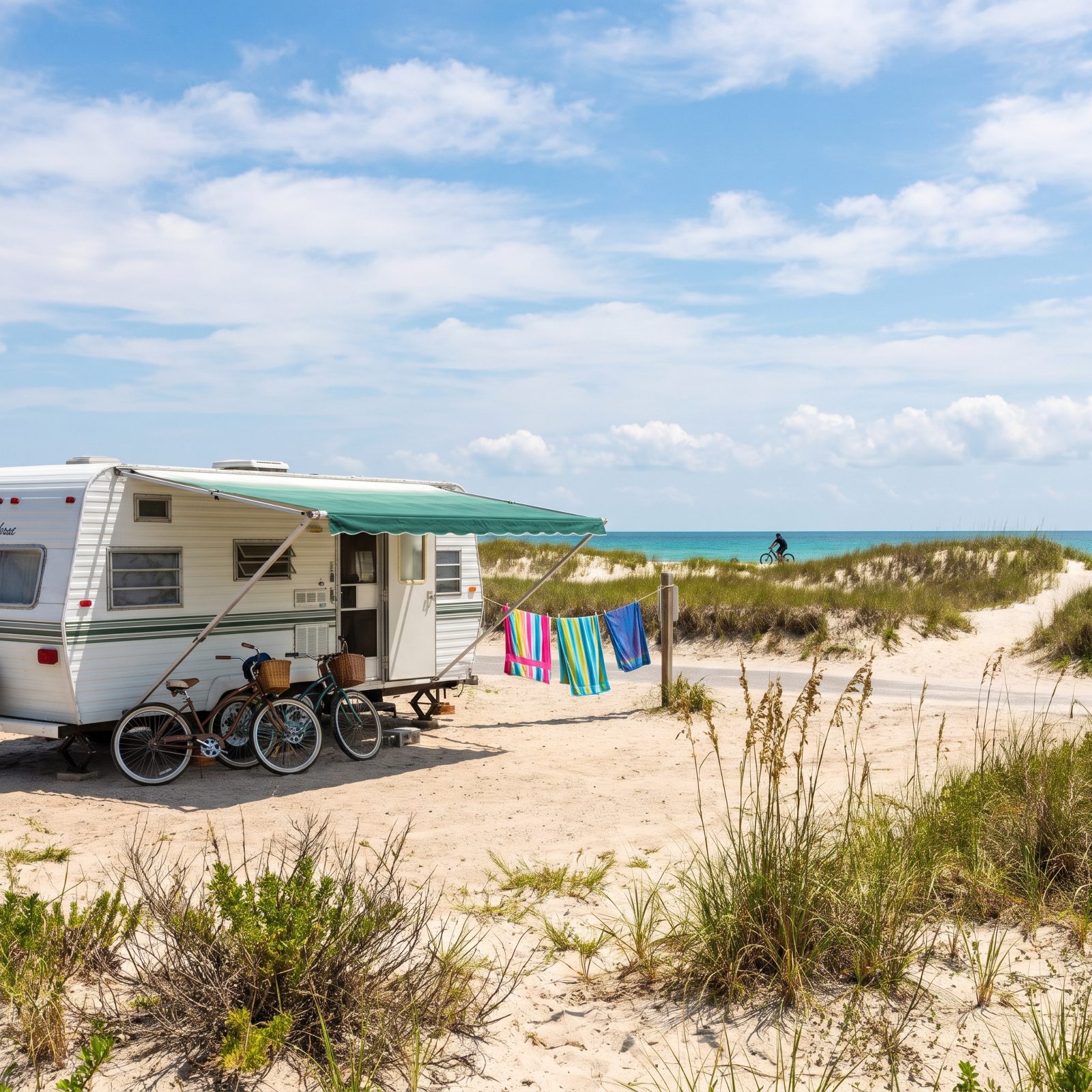 Ocracoke Campground, Reachable Only by Ferry