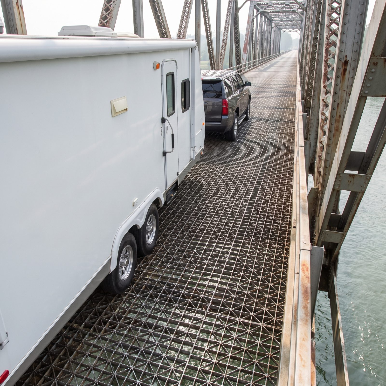 Open-Grid Steel Bridge Decks That Grab the Tires