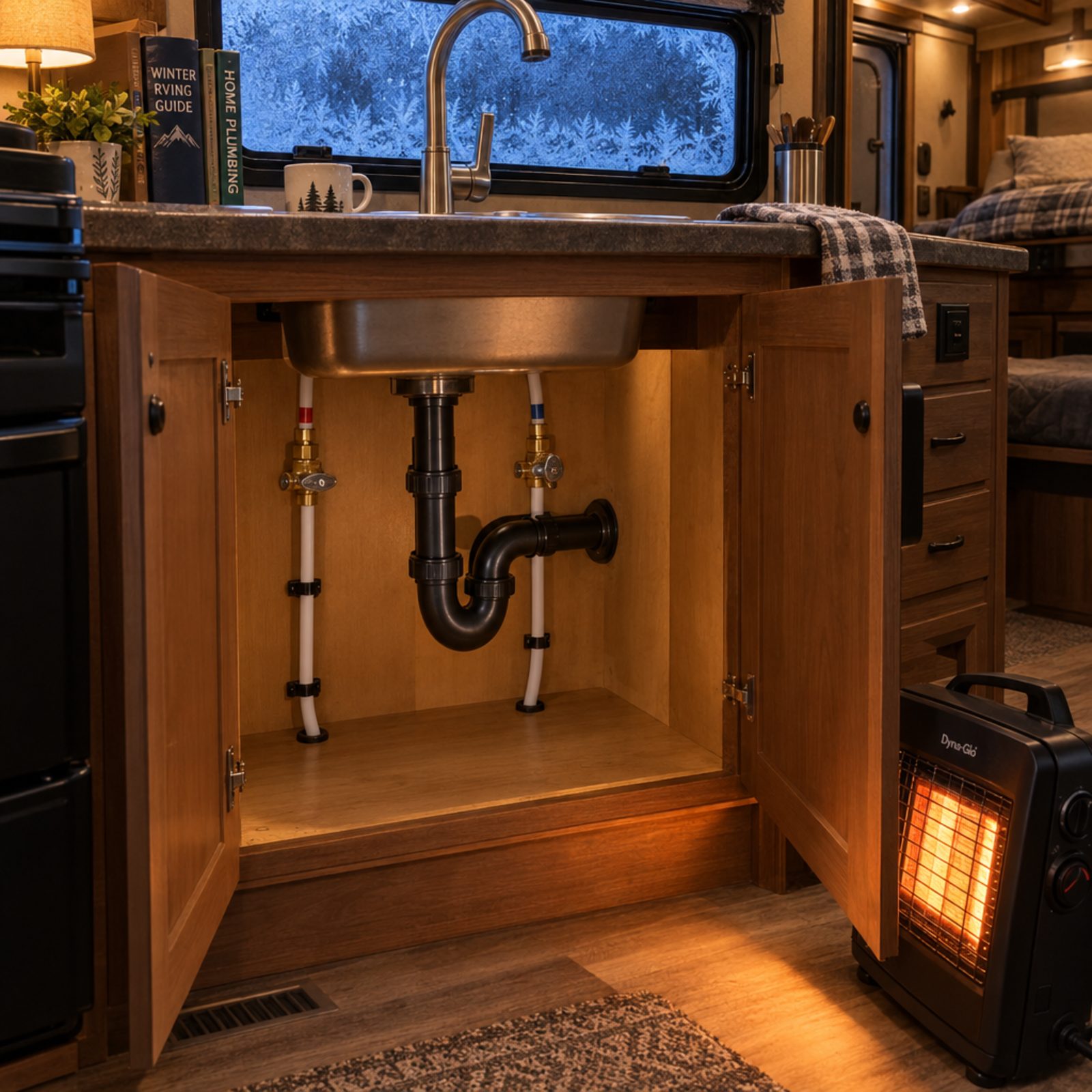 Open Sink-Cabinet Doors on Freezing Nights to Warm the Plumbing