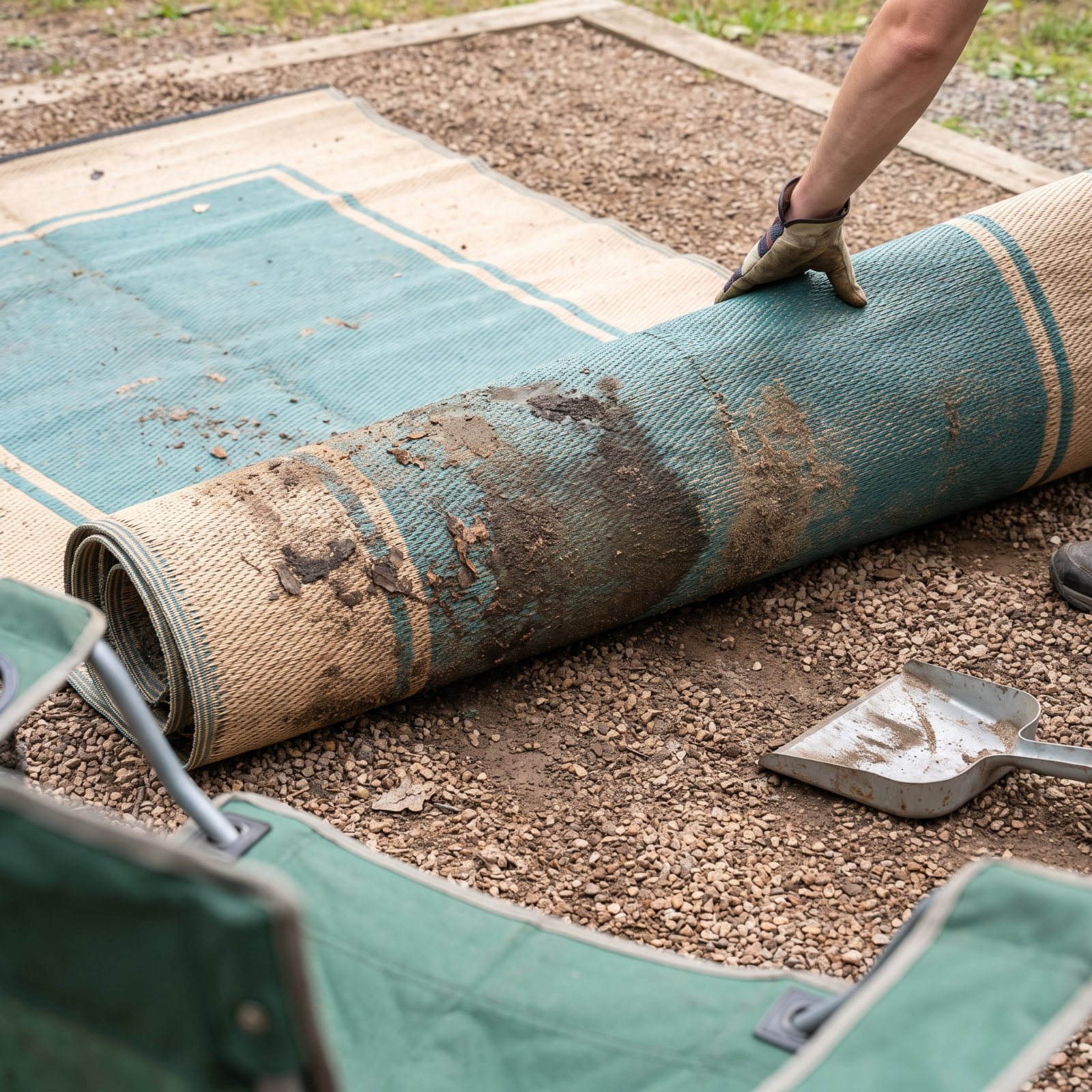 The Oversized Outdoor Rug That Trapped Water and Road Grit
