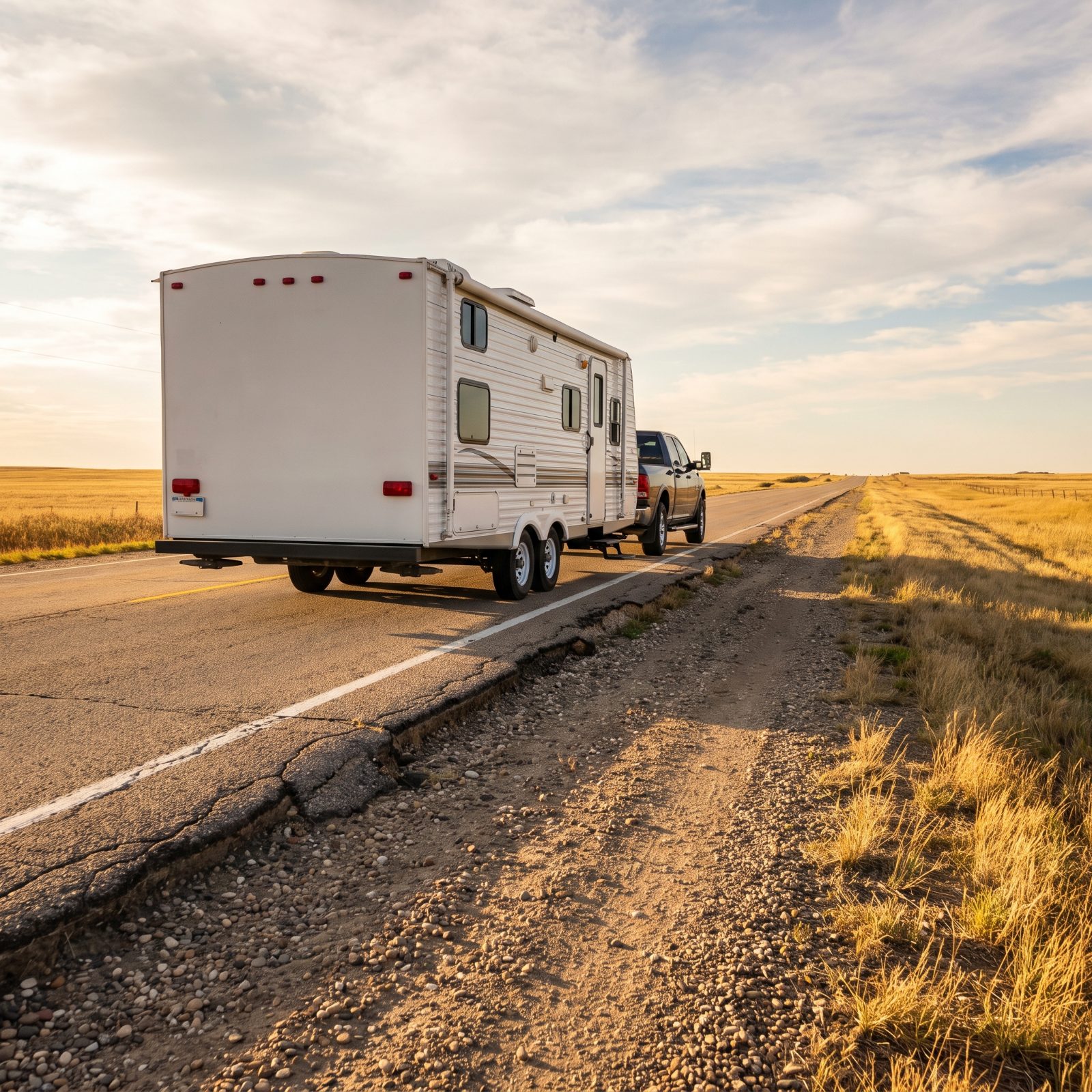 Pavement Edge Drop-Offs That Can Spin a Tall Rig