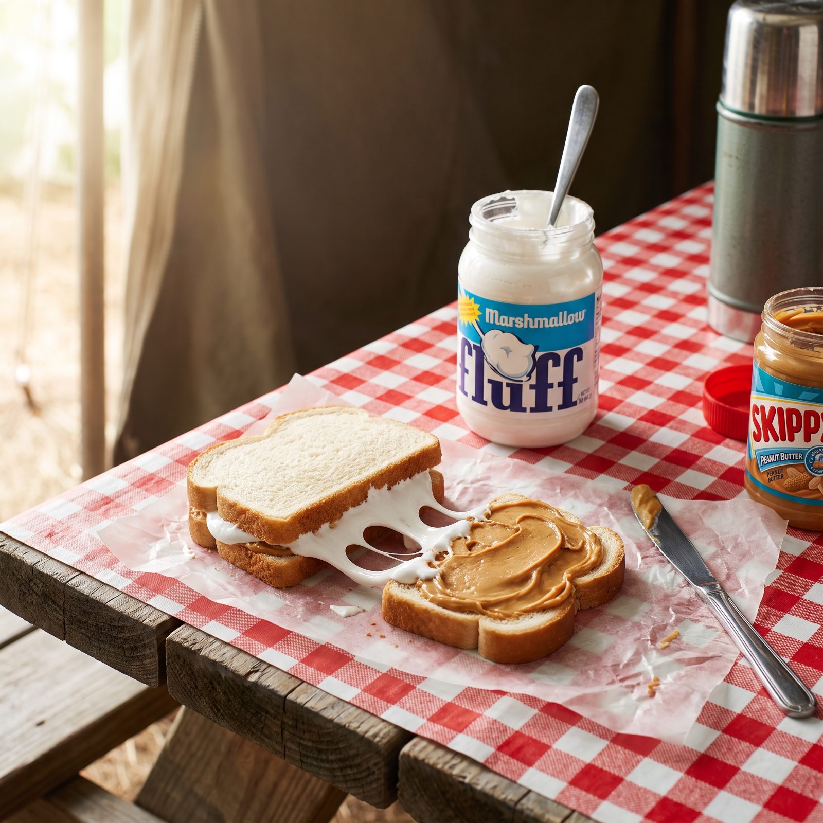 Peanut Butter and Marshmallow-Fluff Sandwiches That Glued Your Mouth Shut