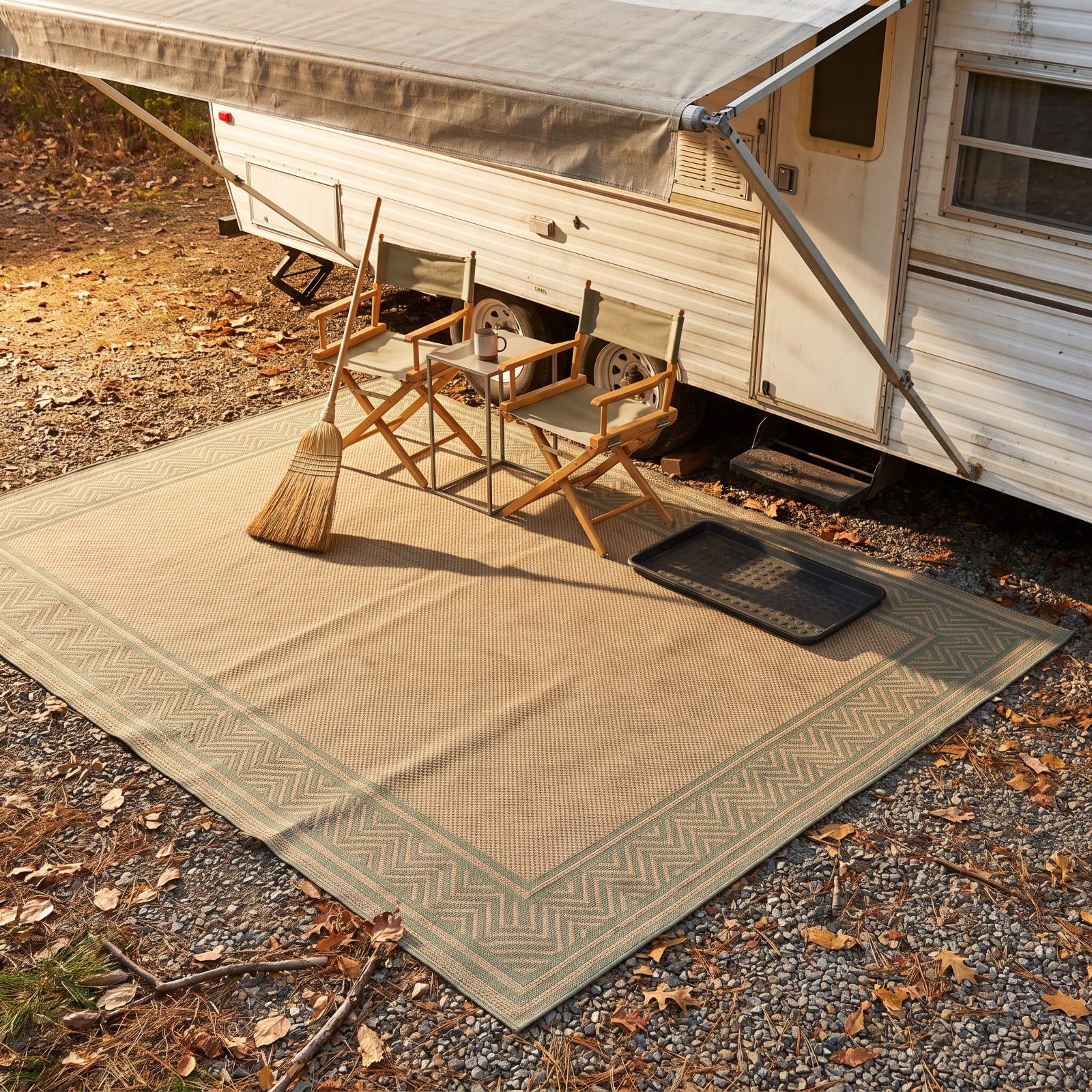 The Person Who Sweeps the Outdoor Rug