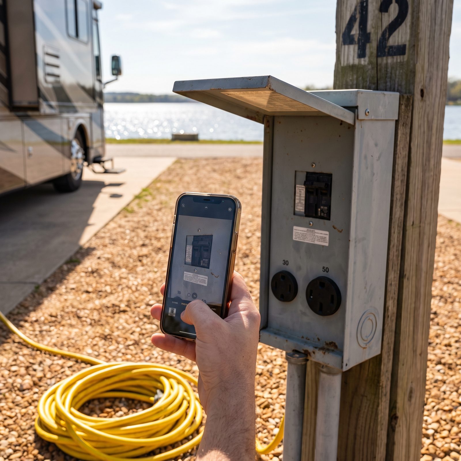Photograph the Pedestal and Site Marker Before Hooking Up